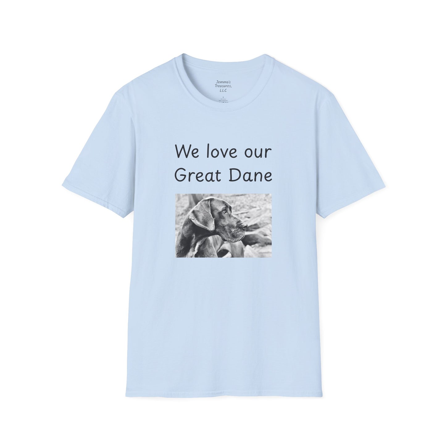 Unisex T-Shirt - "Wir lieben unsere Deutsche Dogge" - Hundebesitzer T-Shirt