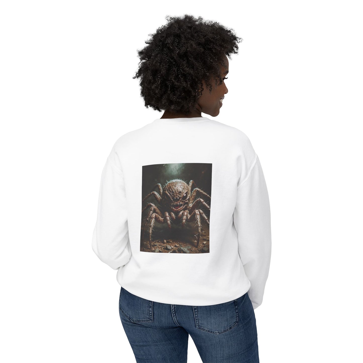 Unisex Lightweight Sweatshirt - Funny Spider Design