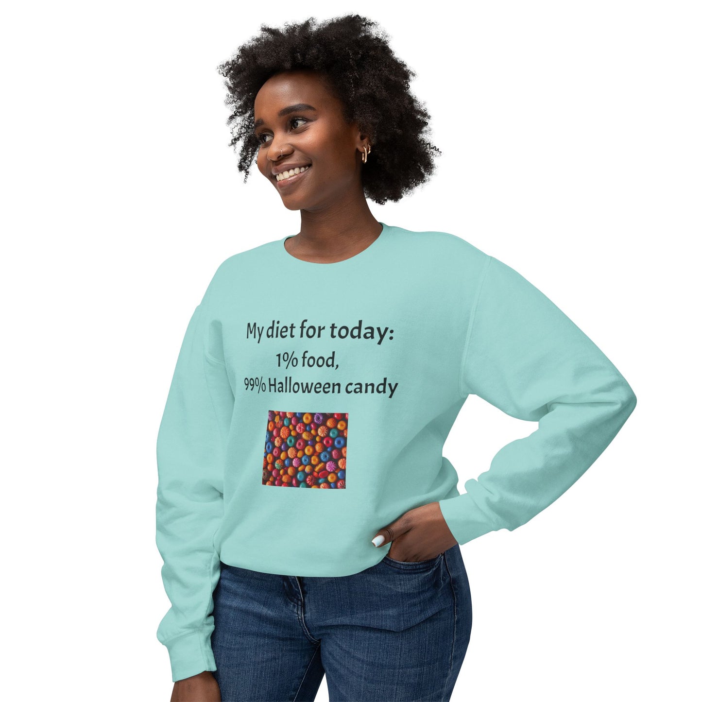 Halloween Lightweight Sweatshirt - Candy Lover Design