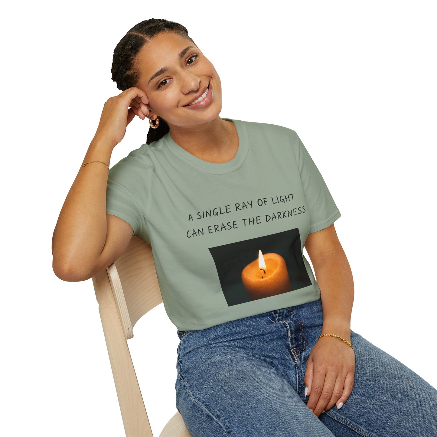 Unisex T-Shirt - A Single Ray Of Light Inspirational Quote