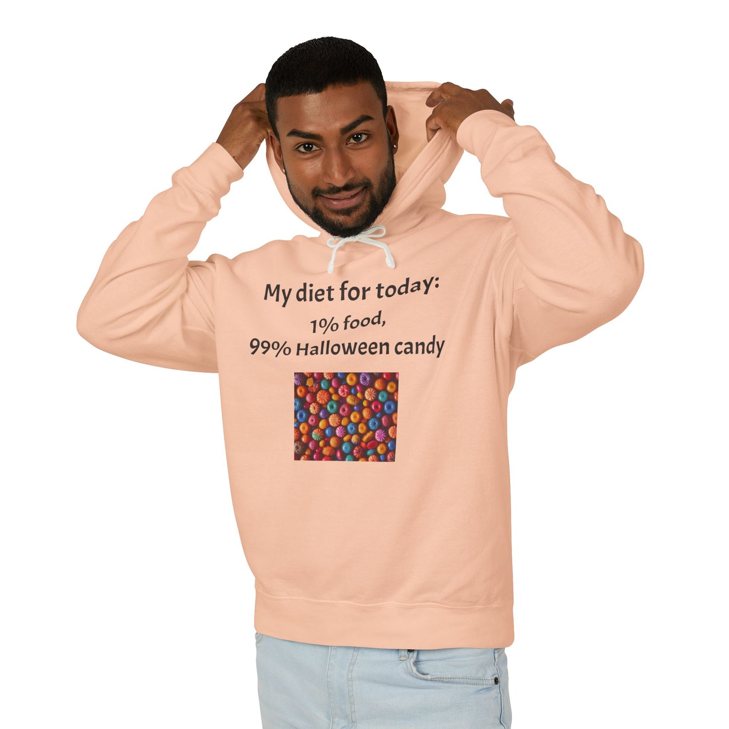 Halloween Lightweight Hoodie - Candy Lover Quote
