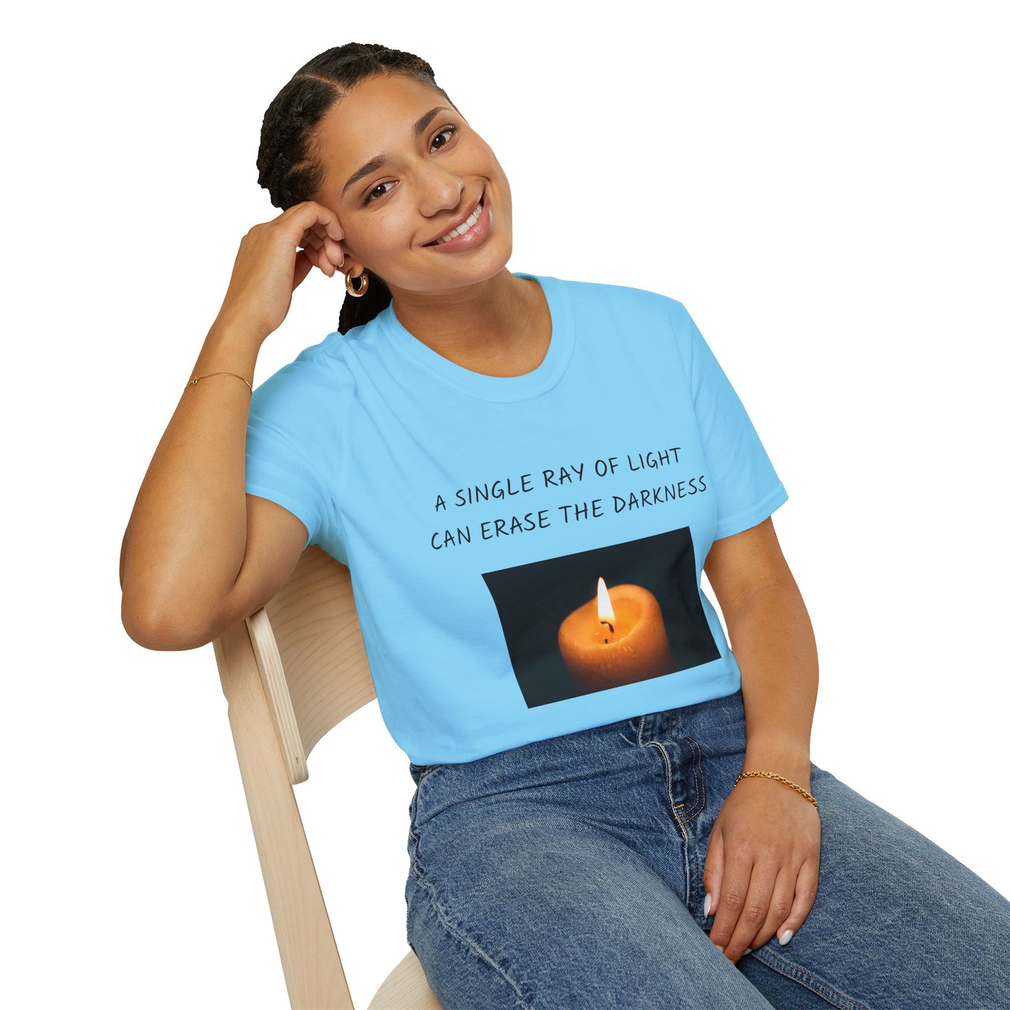 Unisex T-Shirt - A Single Ray Of Light Inspirational Quote