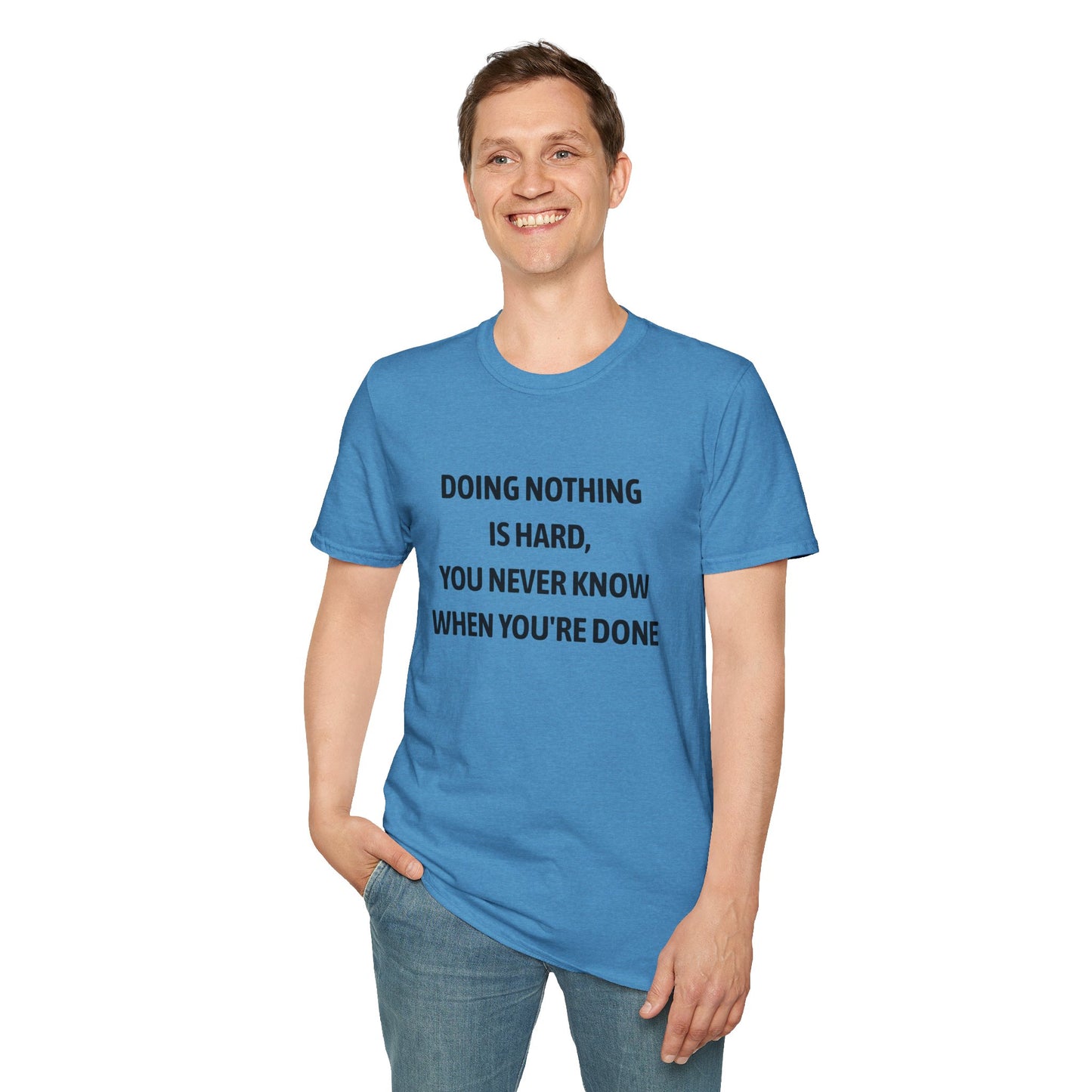 Snaakse Unisex T-hemp - 'Niks Doen Is Moeilik' Aanhaling