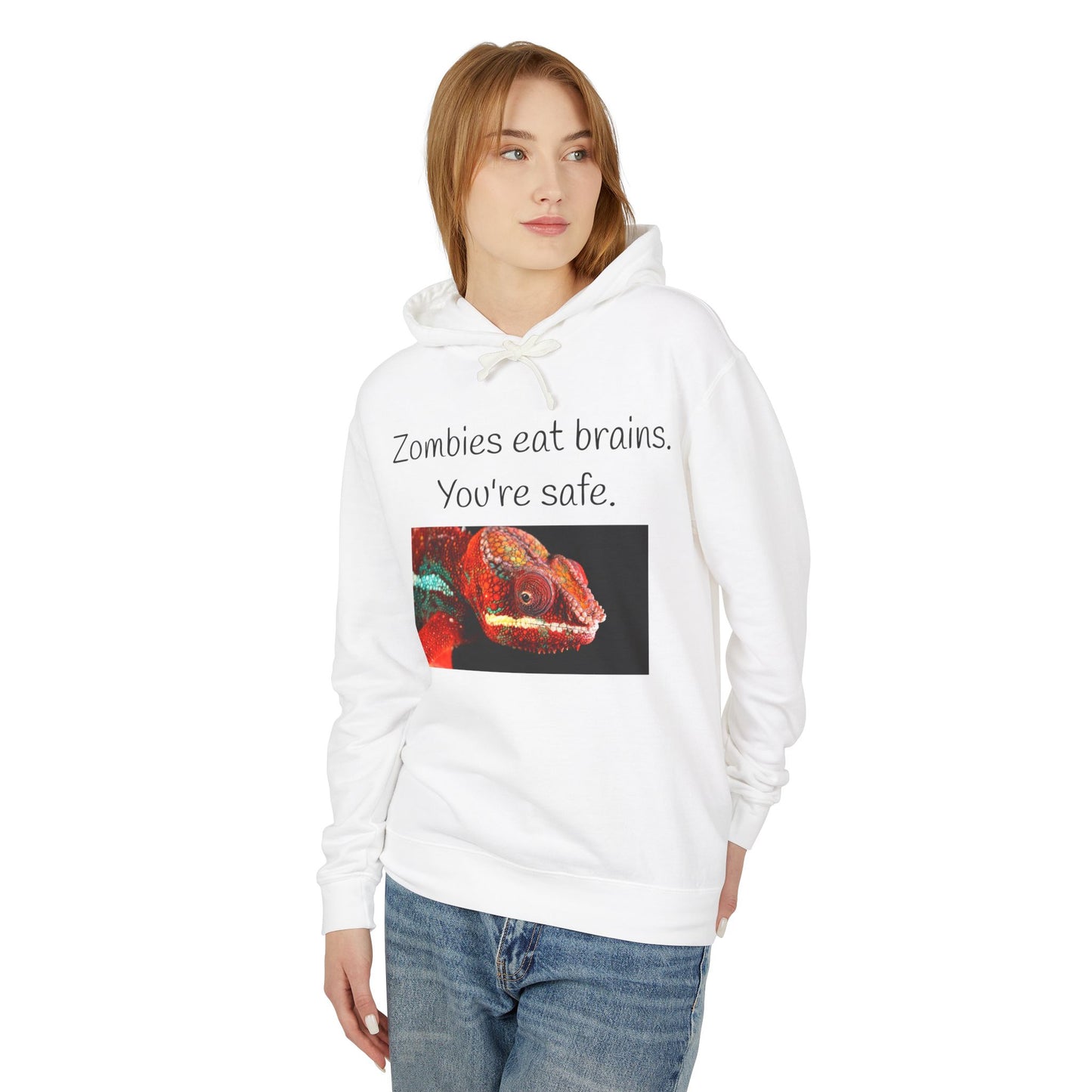 Halloween Hoodie - "Zombies Eat Brains. You're Safe."