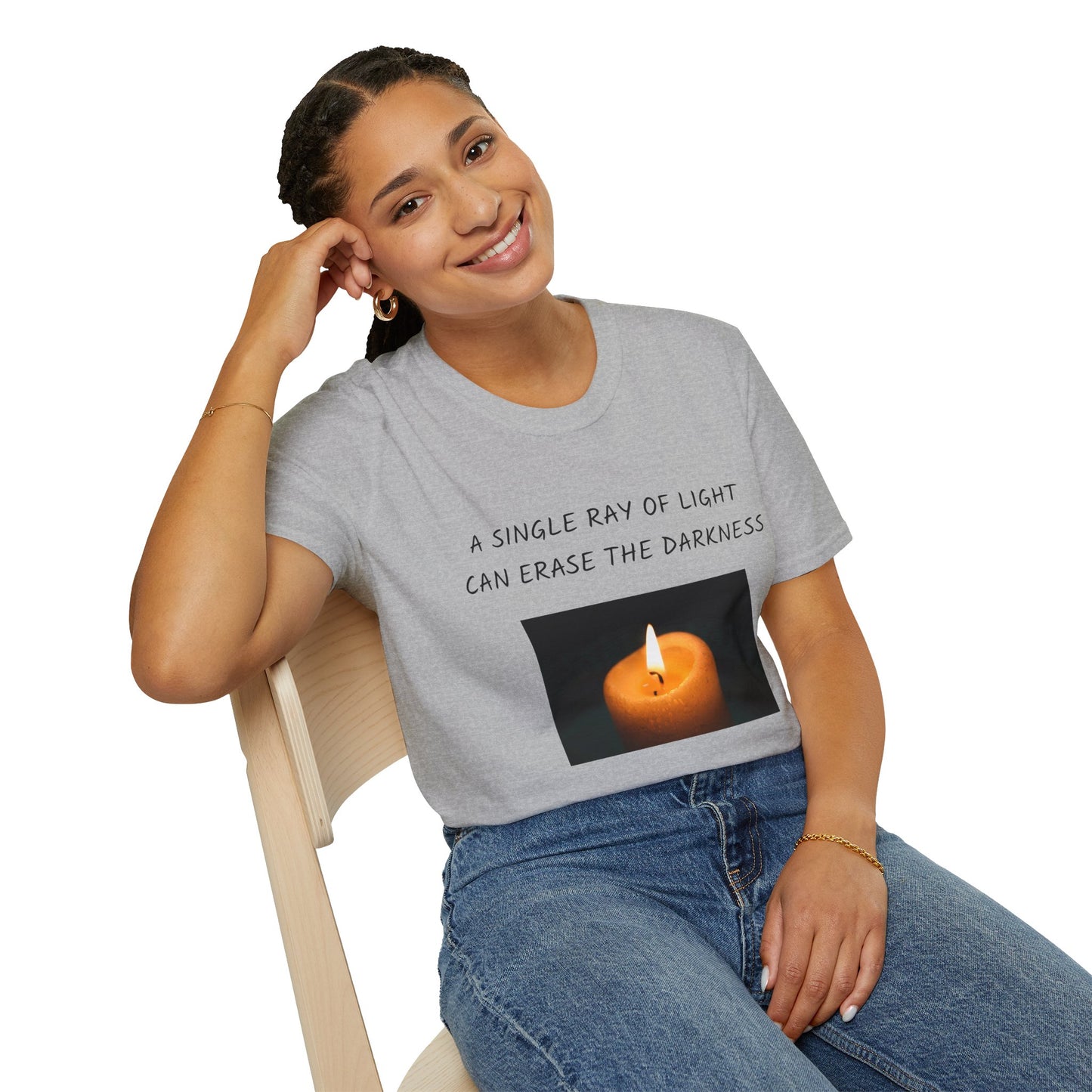 Unisex T-Shirt - A Single Ray Of Light Inspirational Quote