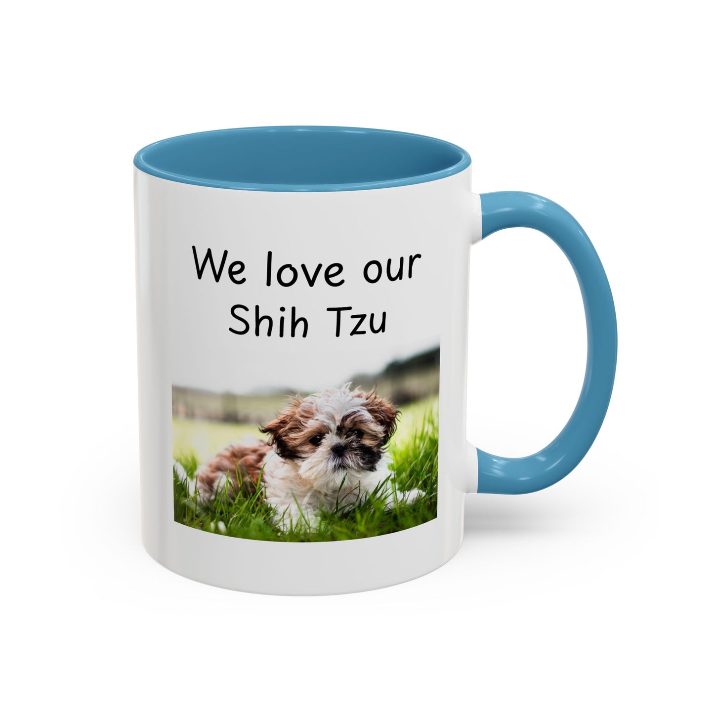 Keramiekbeker - "Ons is lief vir ons Shih Tzu"