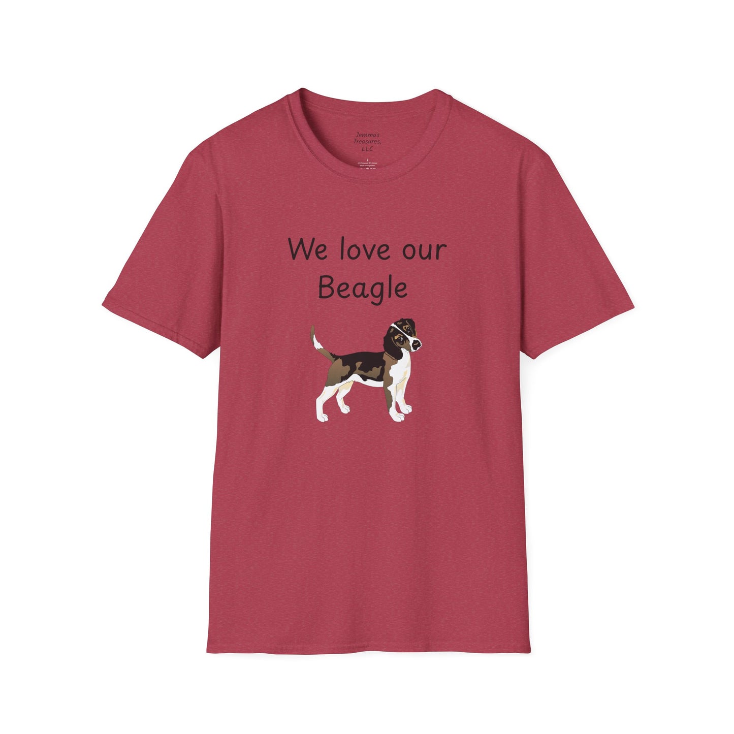 Unisex T-Shirt - "We Love Our Beagle" - Dog Owner Tee