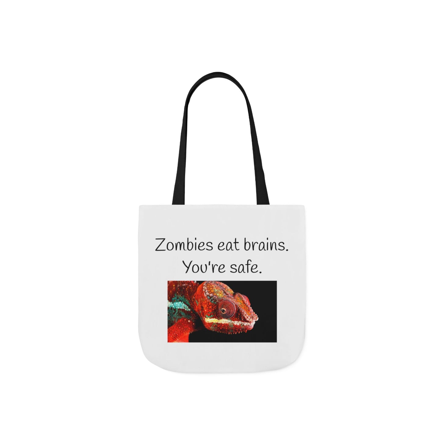 Canvas Tote Bag - "Zombies Eat Brains. You're Safe"