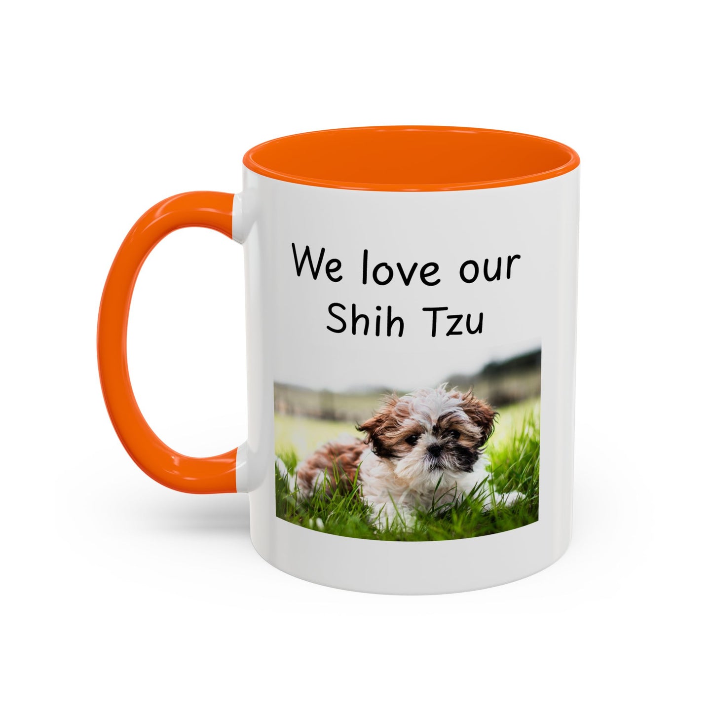 Keramiekbeker - "Ons is lief vir ons Shih Tzu"