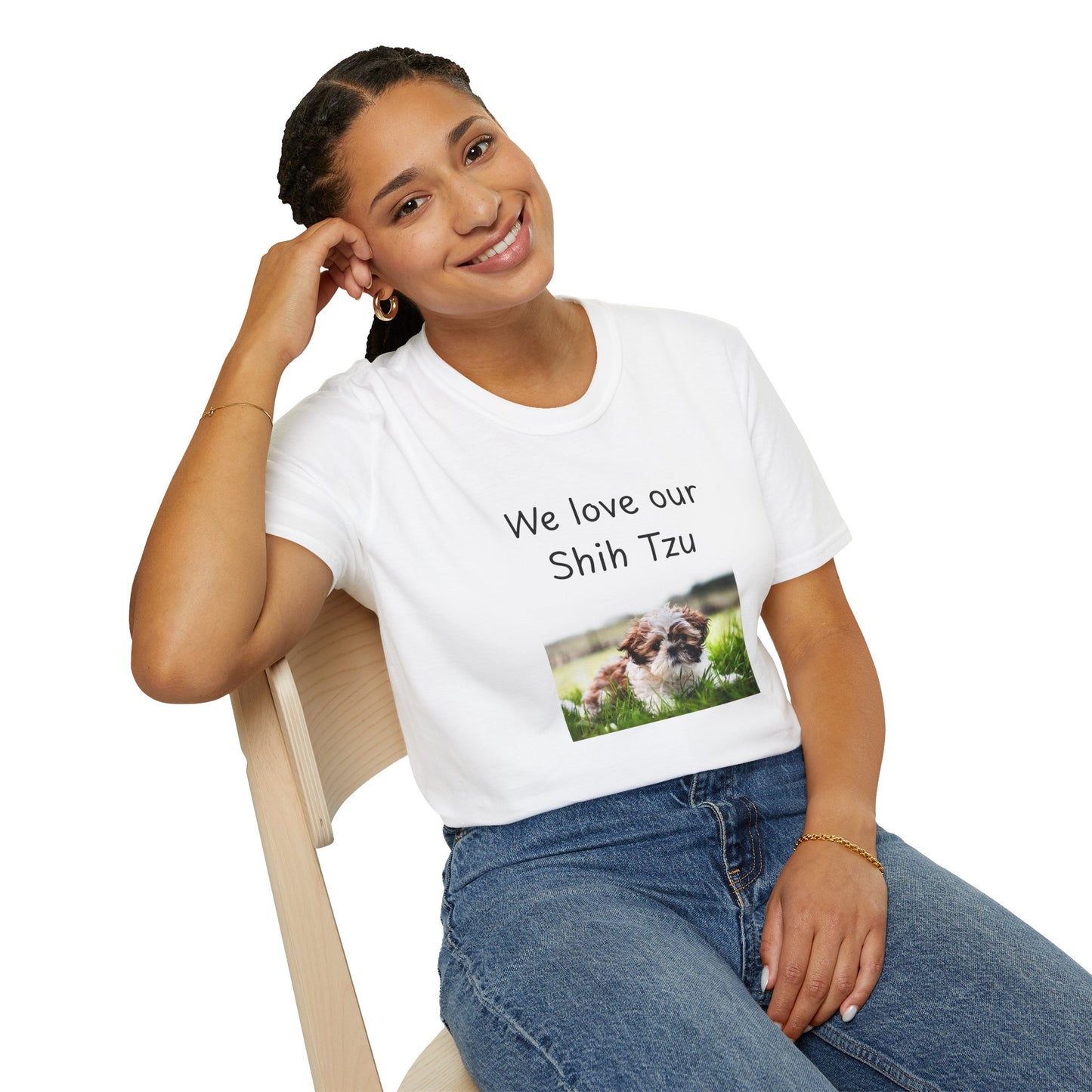 Unisex T-Shirt - "Wir lieben unseren Shih Tzu" - Hundebesitzer T-Shirt