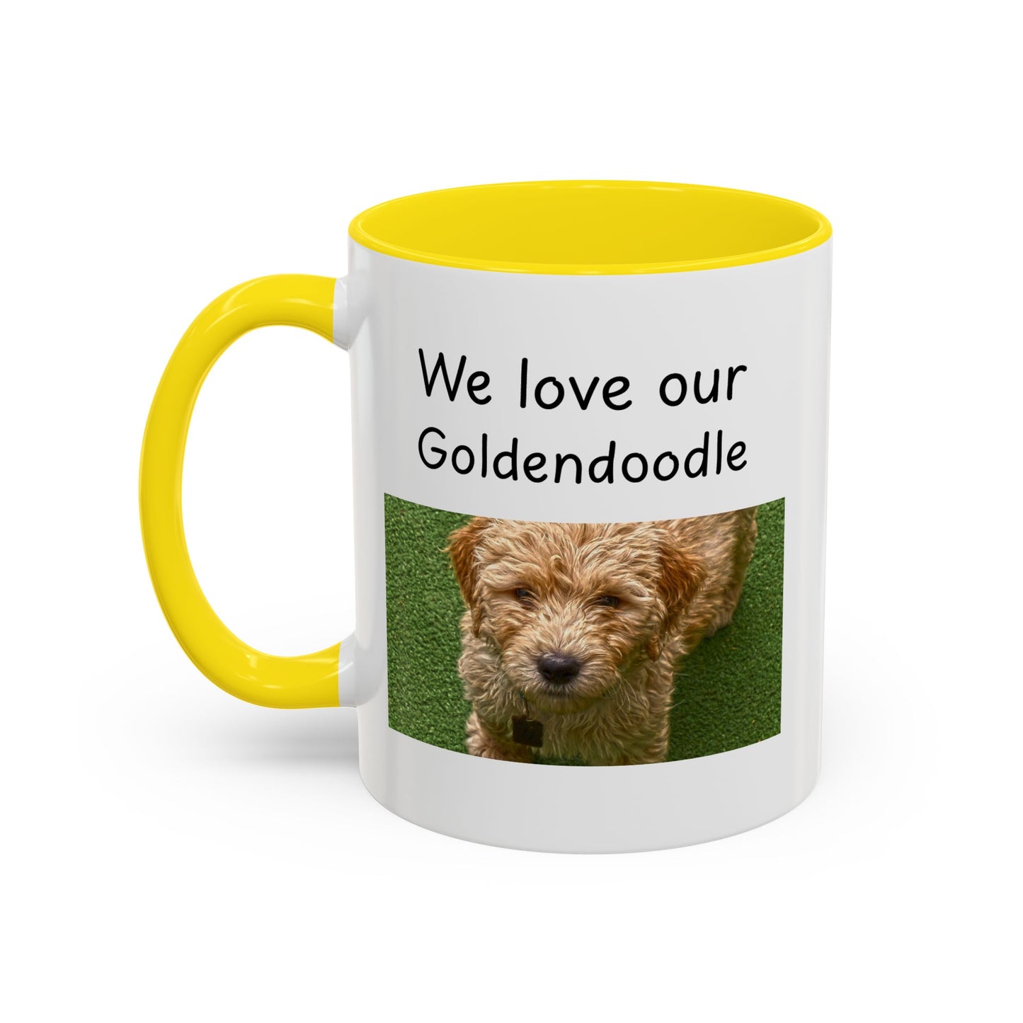 Ceramic Mug - "We Love Our Goldendoodle"