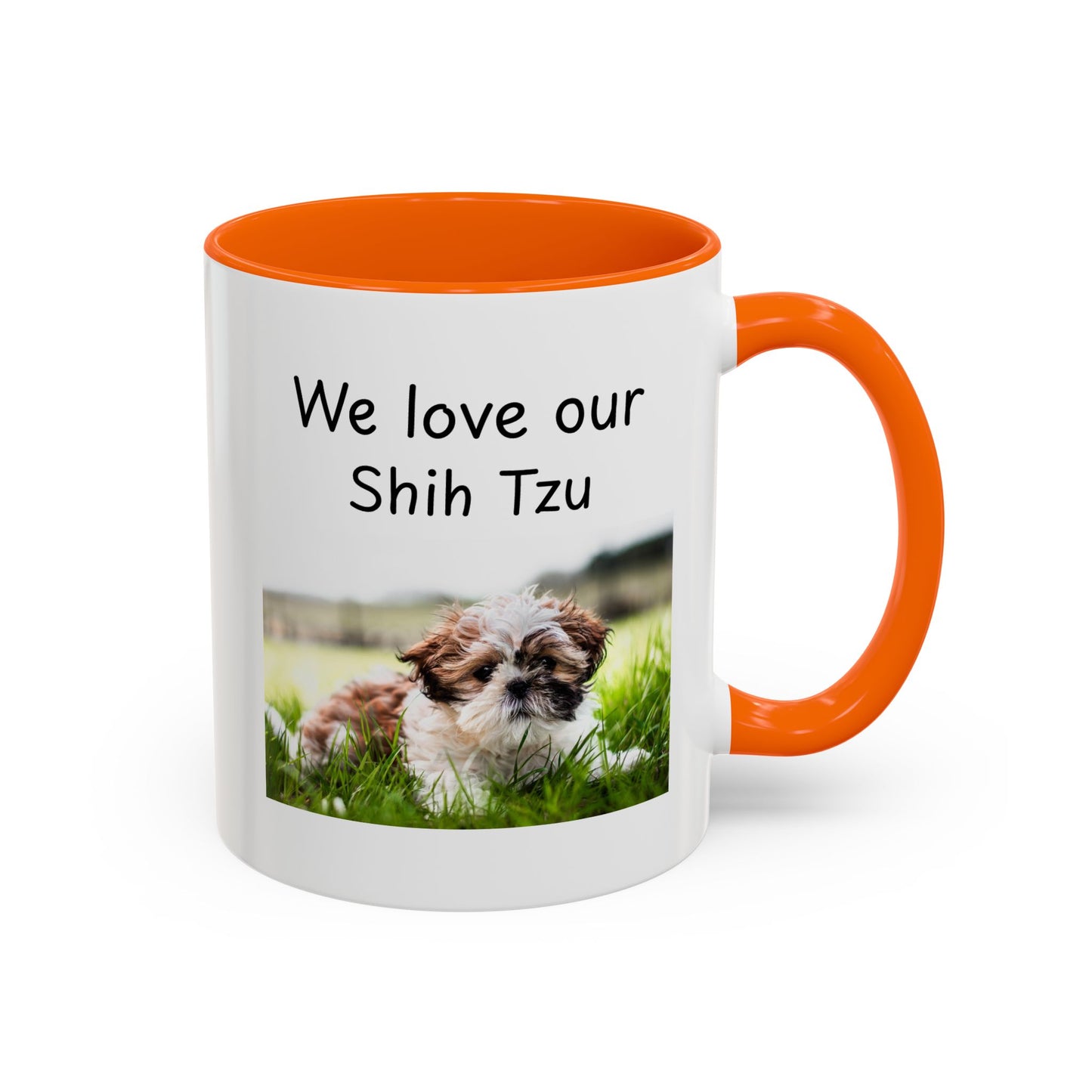 Keramiekbeker - "Ons is lief vir ons Shih Tzu"