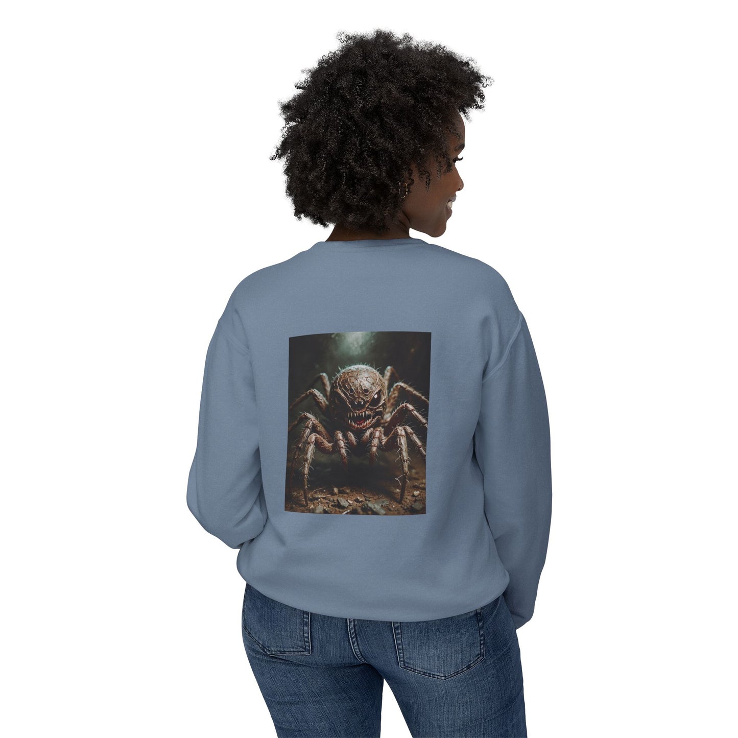 Unisex Lightweight Sweatshirt - Funny Spider Design