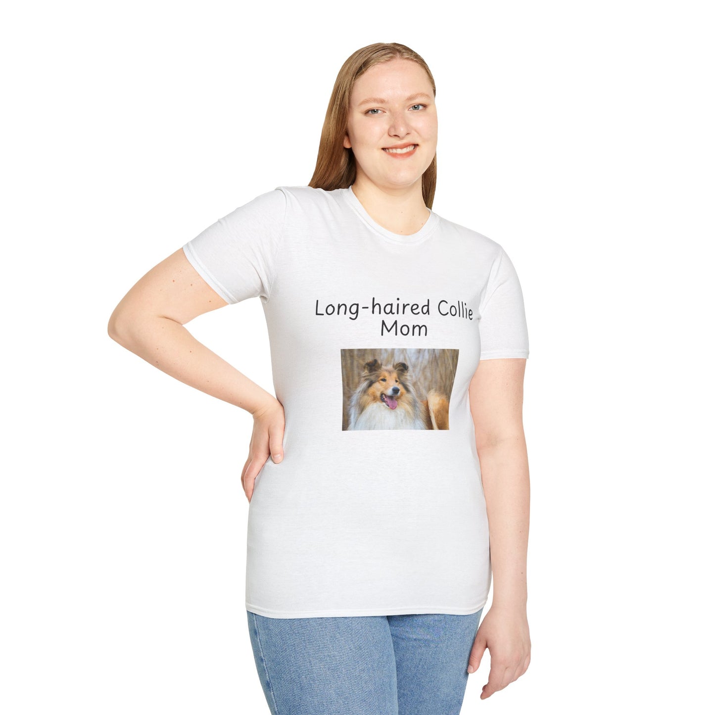 Unisex T-Shirt - "Long-Haired Collie Mom" - Dog Owner Tee