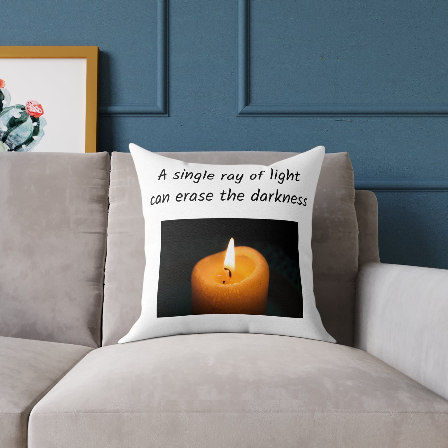 Throw Pillow - A Single Ray Of Light Inspirational Quote