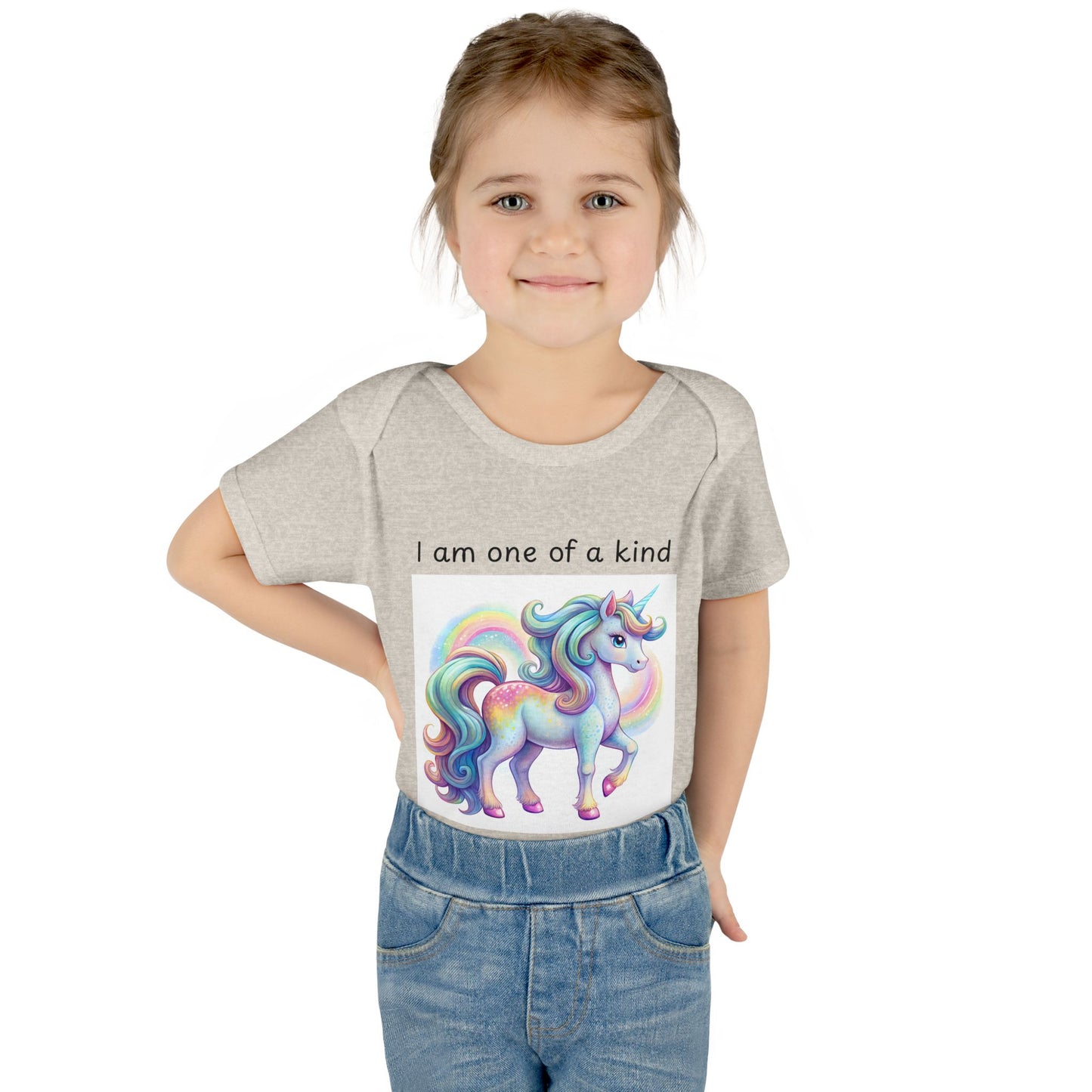 Infant/Toddler Bodysuit -  "I Am One Of A Kind" Unicorn Graphic Design