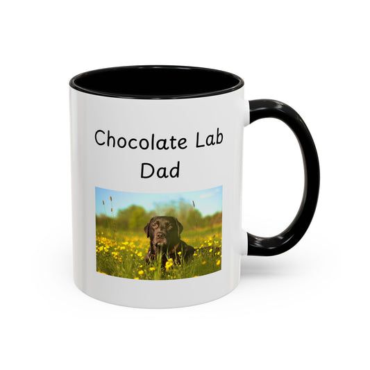 Ceramic Mug - "Chocolate Lab Dad"