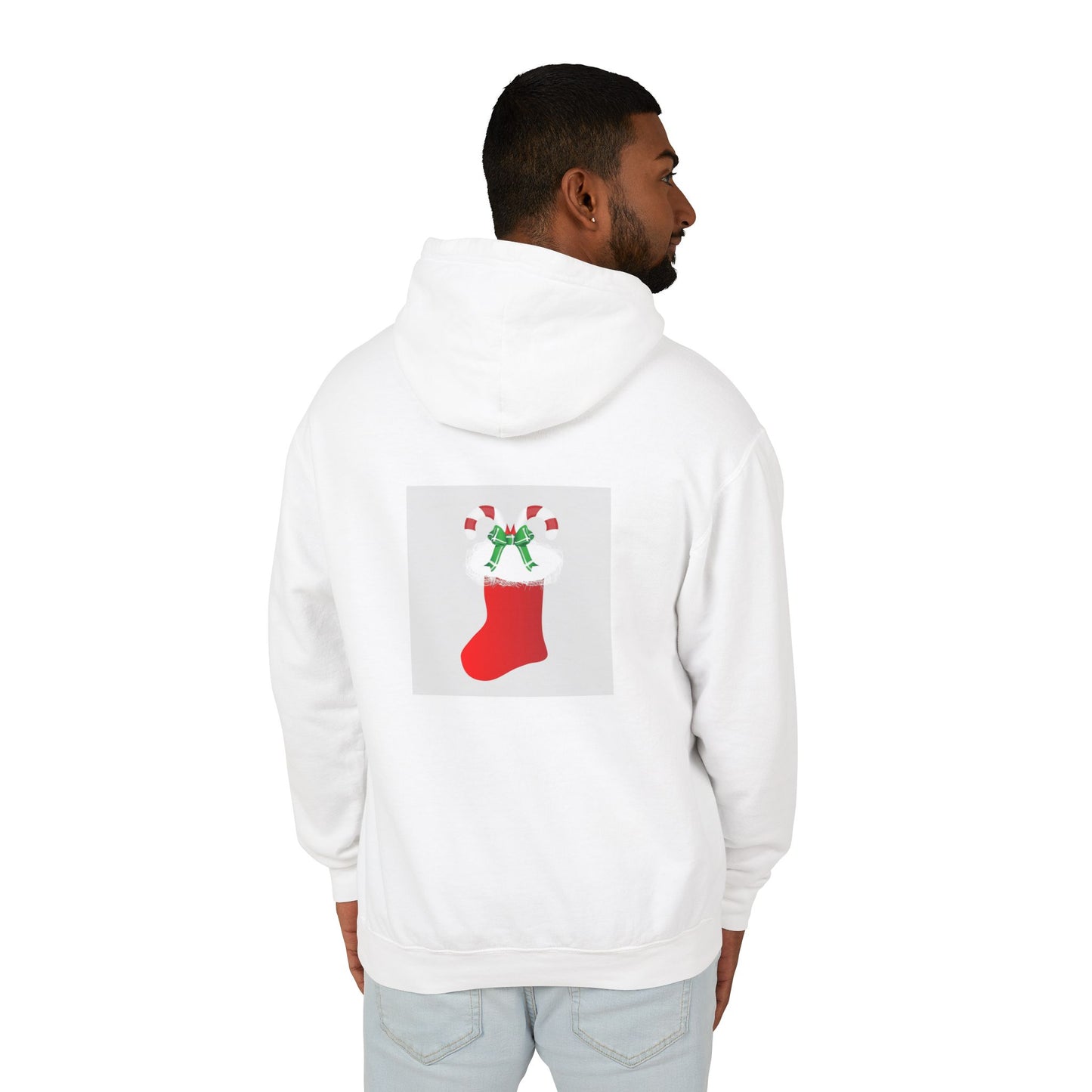 Funny Christmas Hoodie - Eating Candy Out Of Socks Design