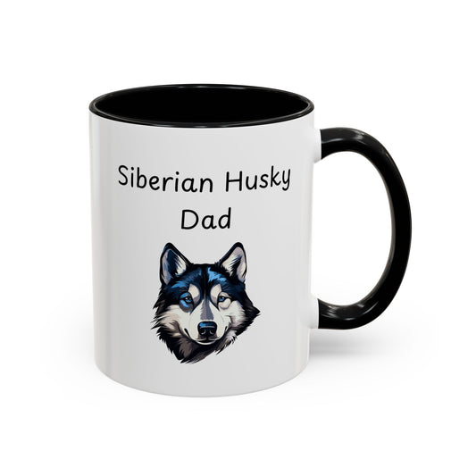 Ceramic Mug - "Siberian Husky Dad"