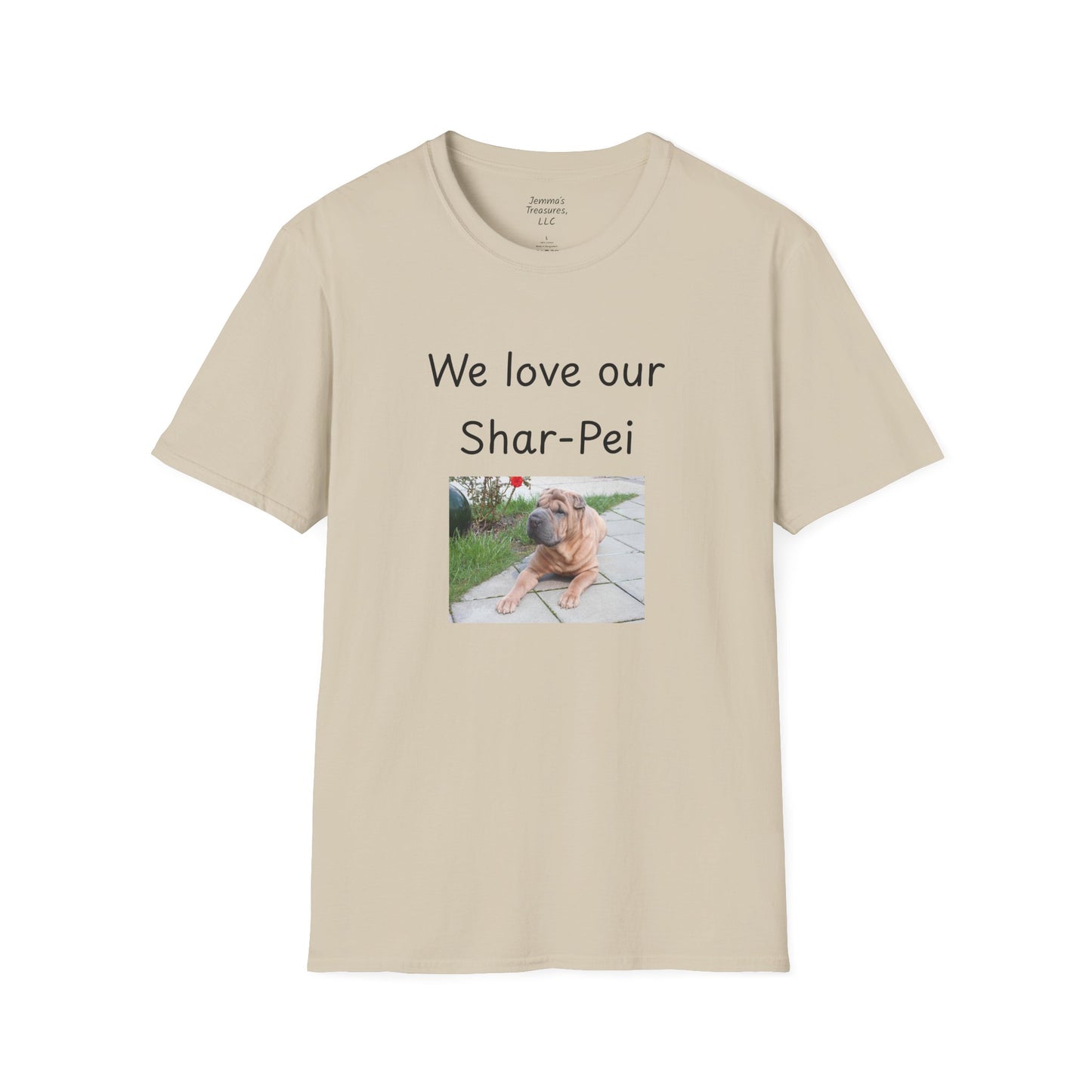 Unisex T-hemp - "Ons is lief vir ons Shar-Pei" - Honde-eienaar T-hemp