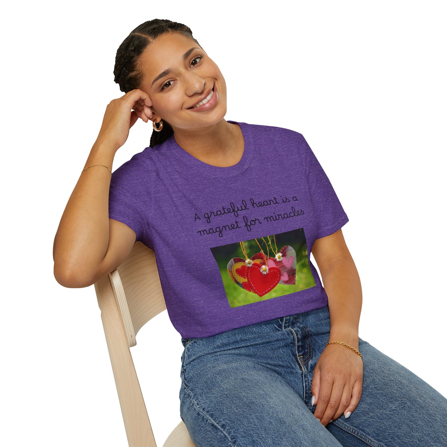 Unisex T-Shirt - "A Grateful Heart Is A Magnet For Miracles"