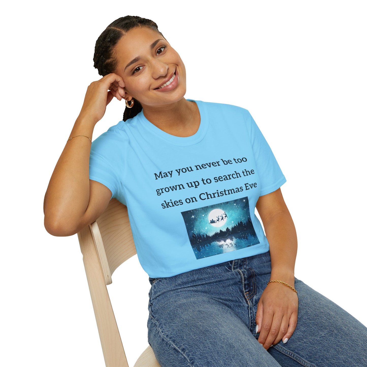 Weihnachts-T-Shirt – Zitat zum Thema „Suche den Himmel“