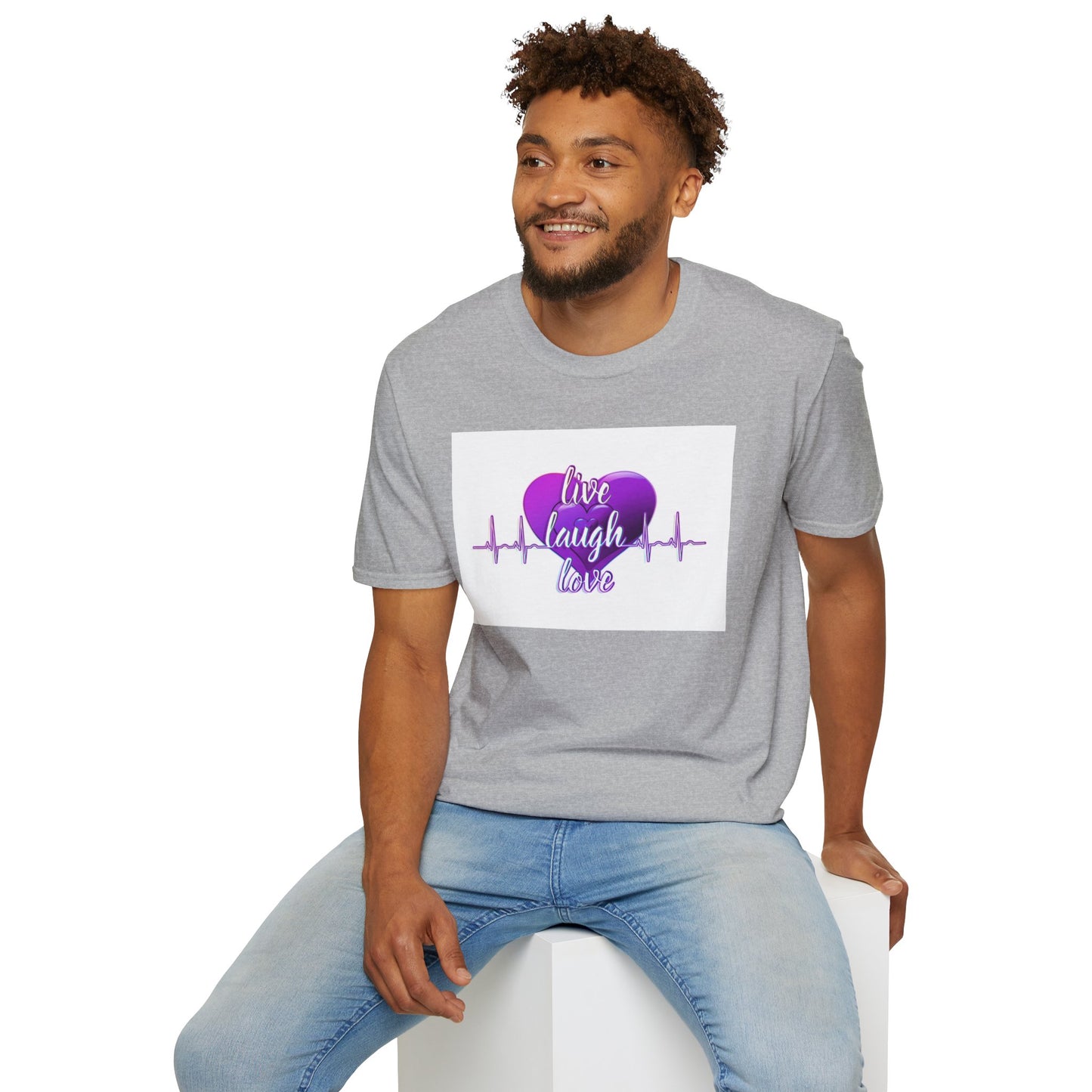 „Lebe, lache, liebe“-T-Shirt – Inspirierendes Grafik-T-Shirt