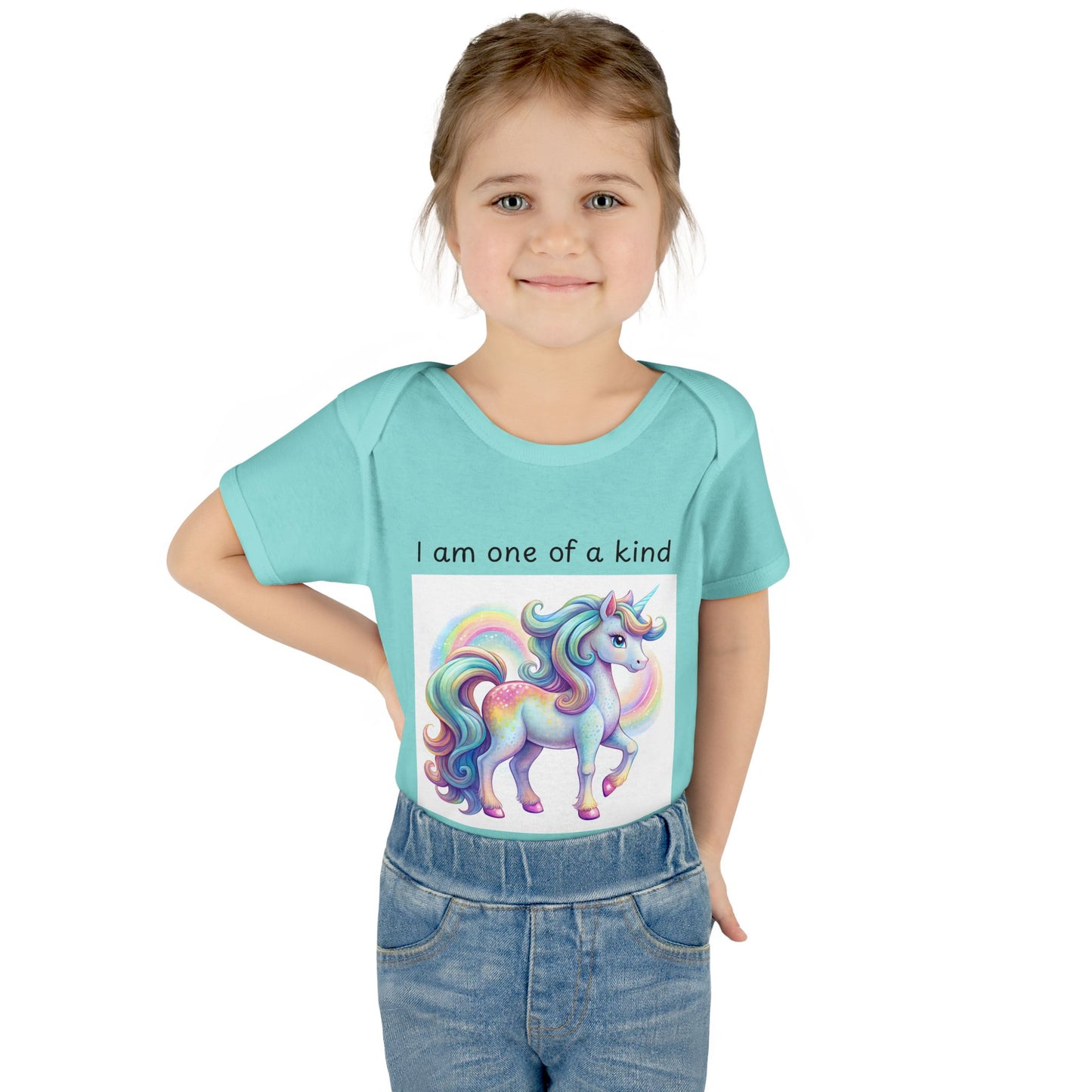Infant/Toddler Bodysuit -  "I Am One Of A Kind" Unicorn Graphic Design