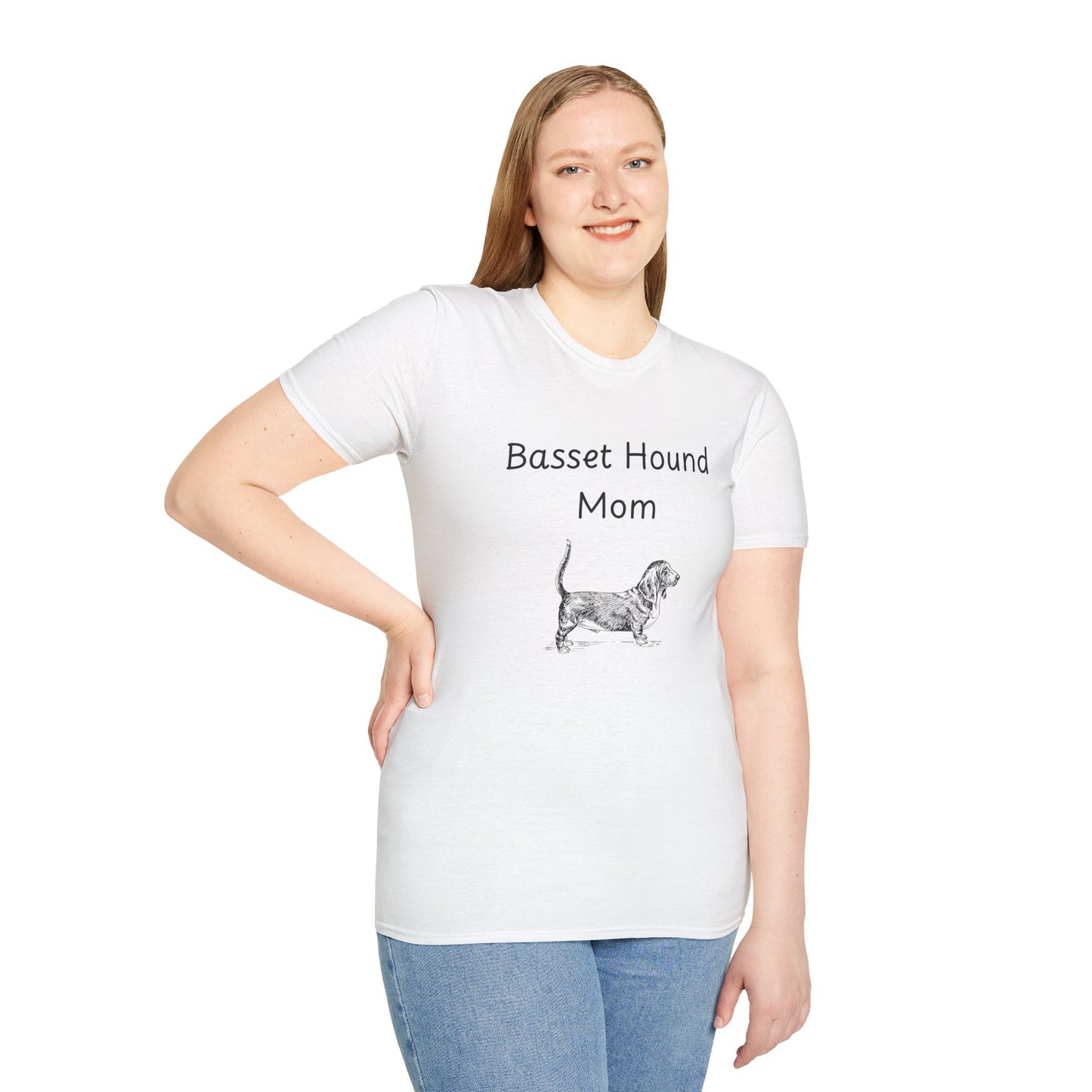 Unisex T-Shirt - "Basset Hound Mom" - Dog Owner Tee