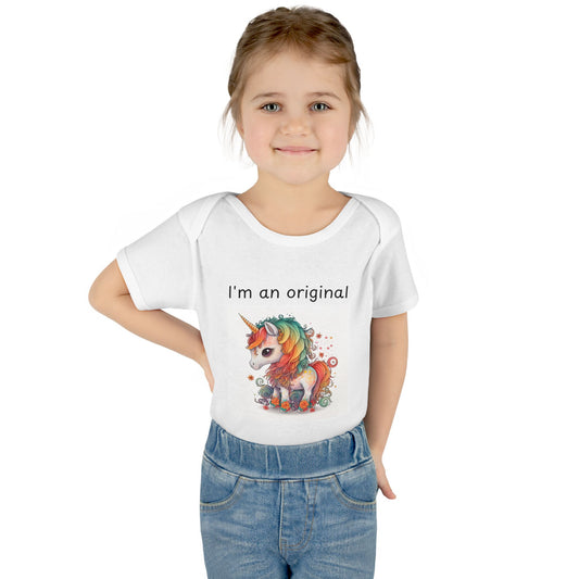 Infant/Toddler Bodysuit - "I'm An Original" Unicorn Design