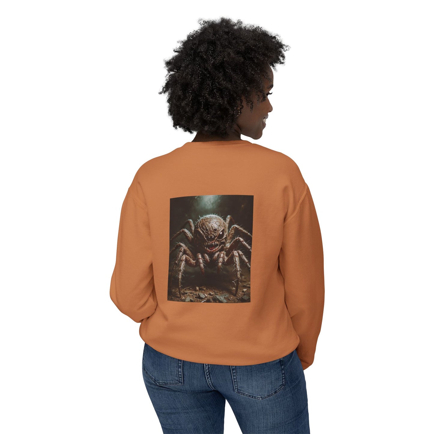 Unisex Lightweight Sweatshirt - Funny Spider Design