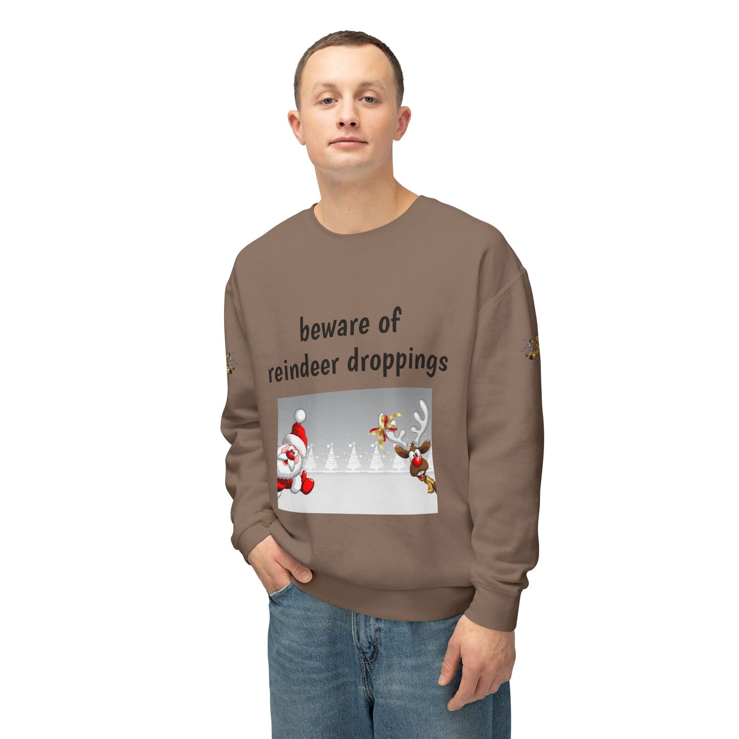 Weihnachtspullover – „Vorsicht vor Rentierkot!“