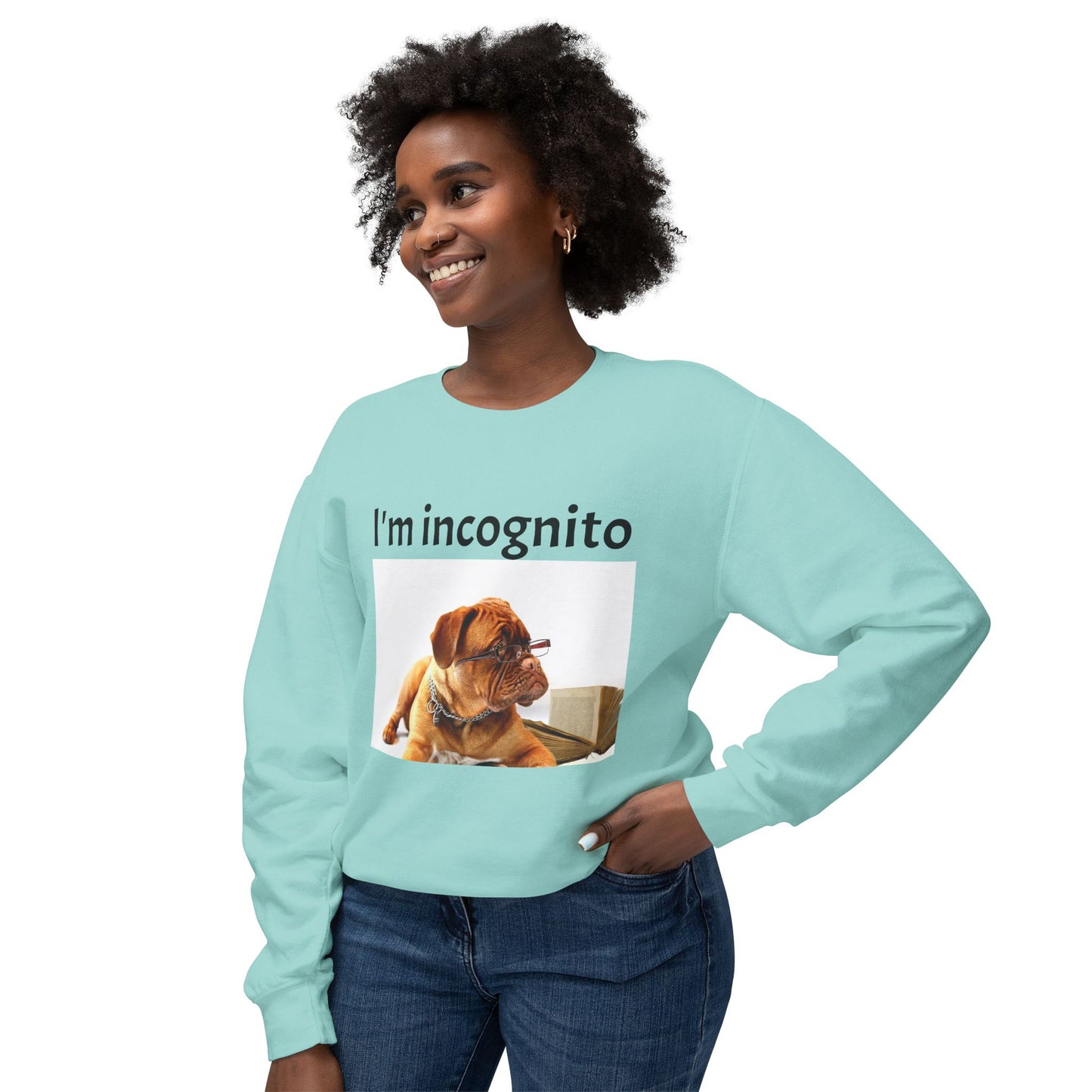 Unisex Lightweight Sweatshirt - "I'm Incognito"