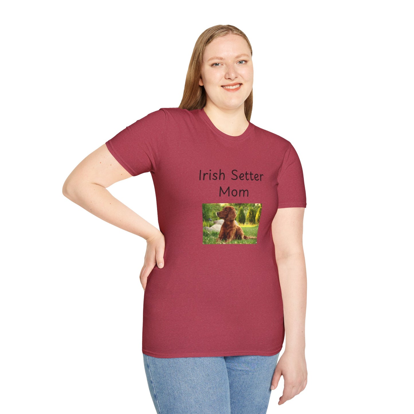 Unisex T-Shirt - "Irish Setter Mom" - Dog Owner Tee