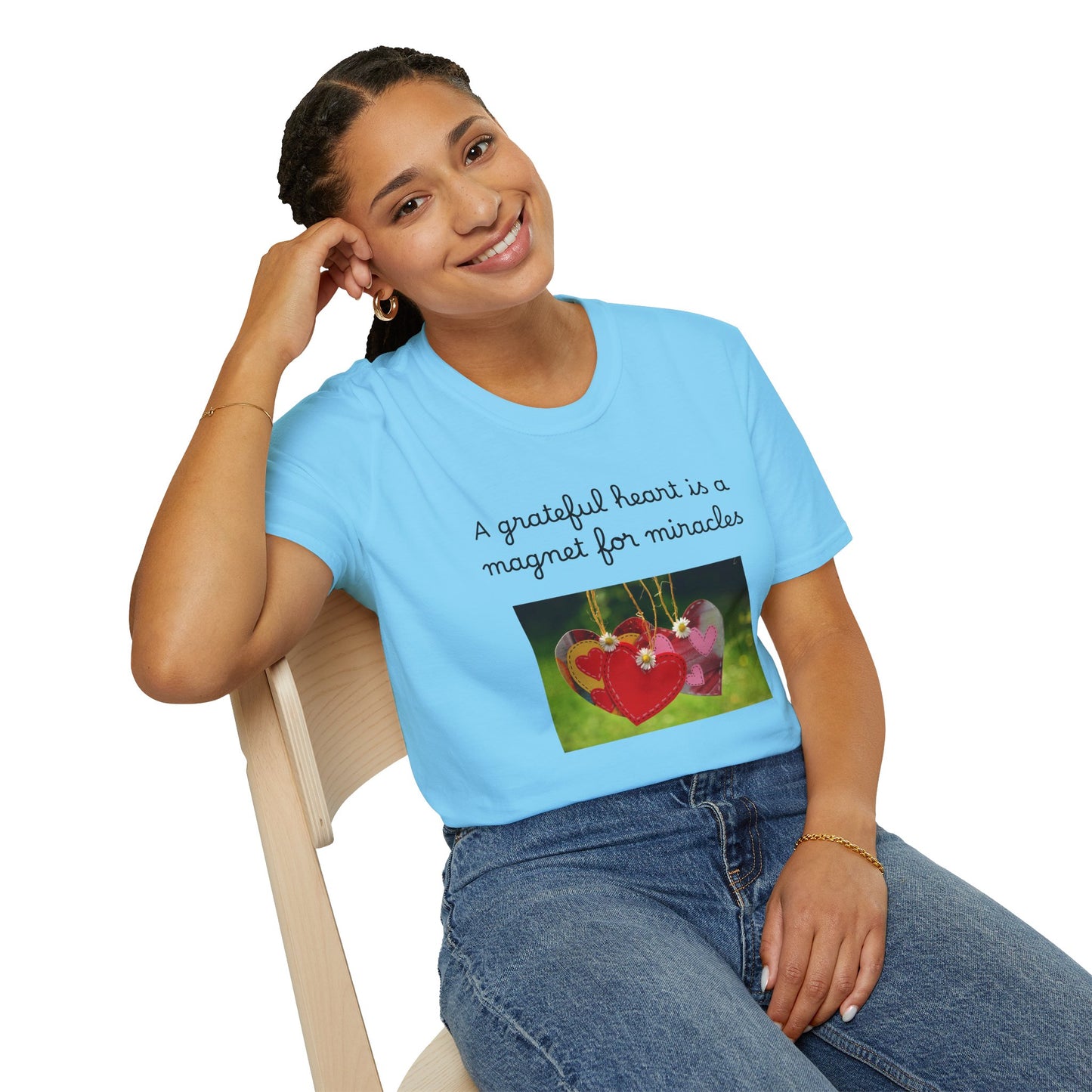 Unisex T-Shirt - "A Grateful Heart Is A Magnet For Miracles"