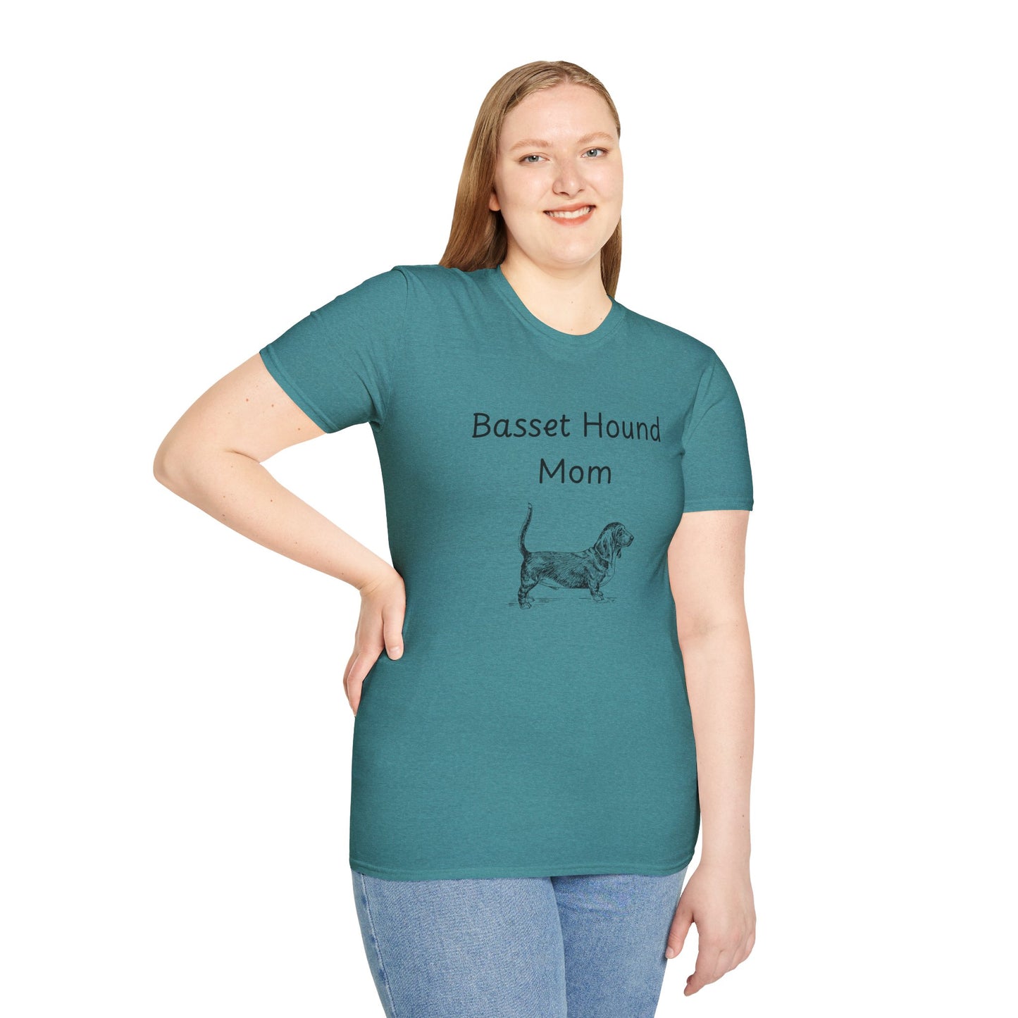 Unisex T-Shirt - "Basset Hound Mom" - Dog Owner Tee