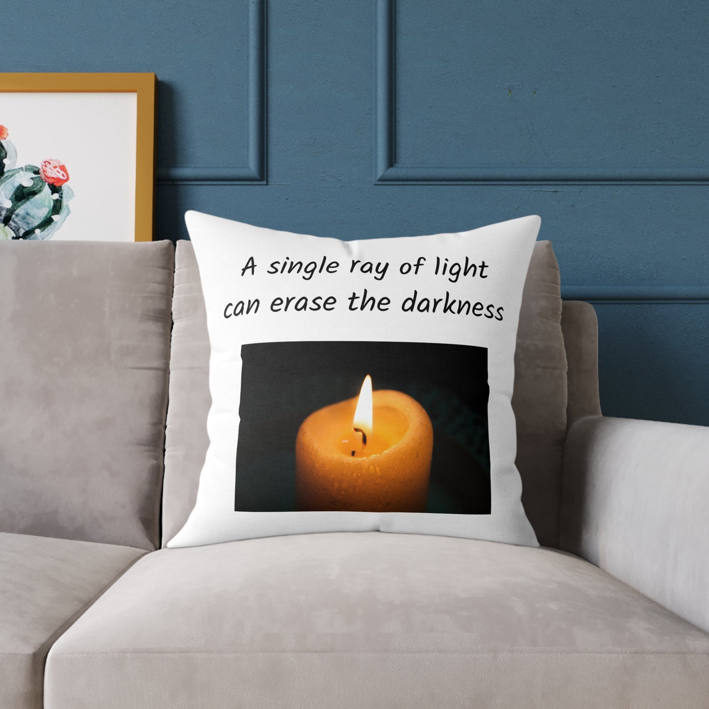 Throw Pillow - A Single Ray Of Light Inspirational Quote