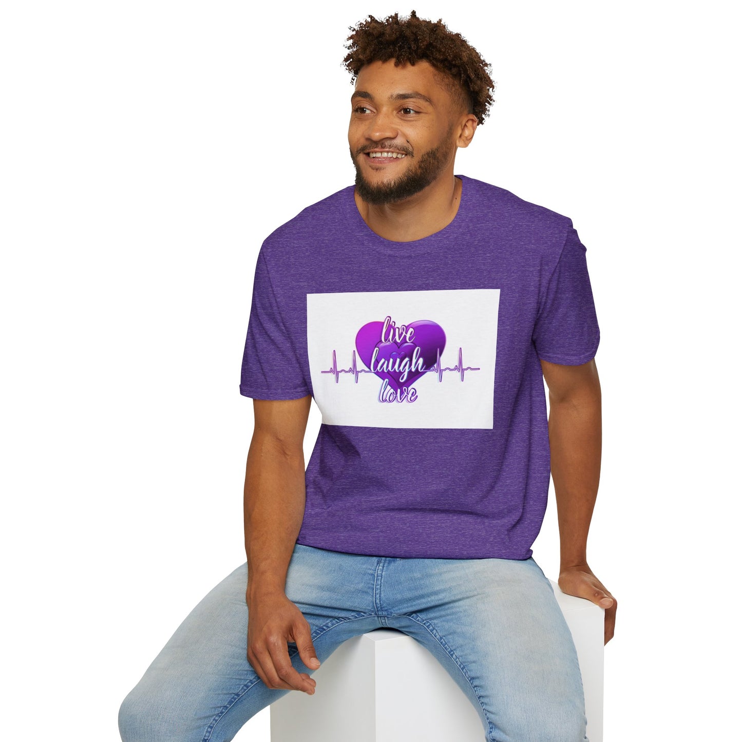 „Lebe, lache, liebe“-T-Shirt – Inspirierendes Grafik-T-Shirt
