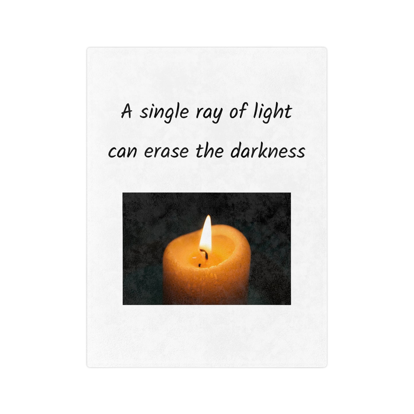 Velveteen Blanket - A Single Ray Of Light Inspirational Quote