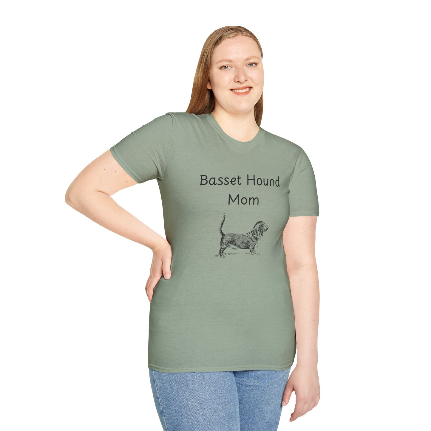 Unisex T-Shirt - "Basset Hound Mom" - Dog Owner Tee