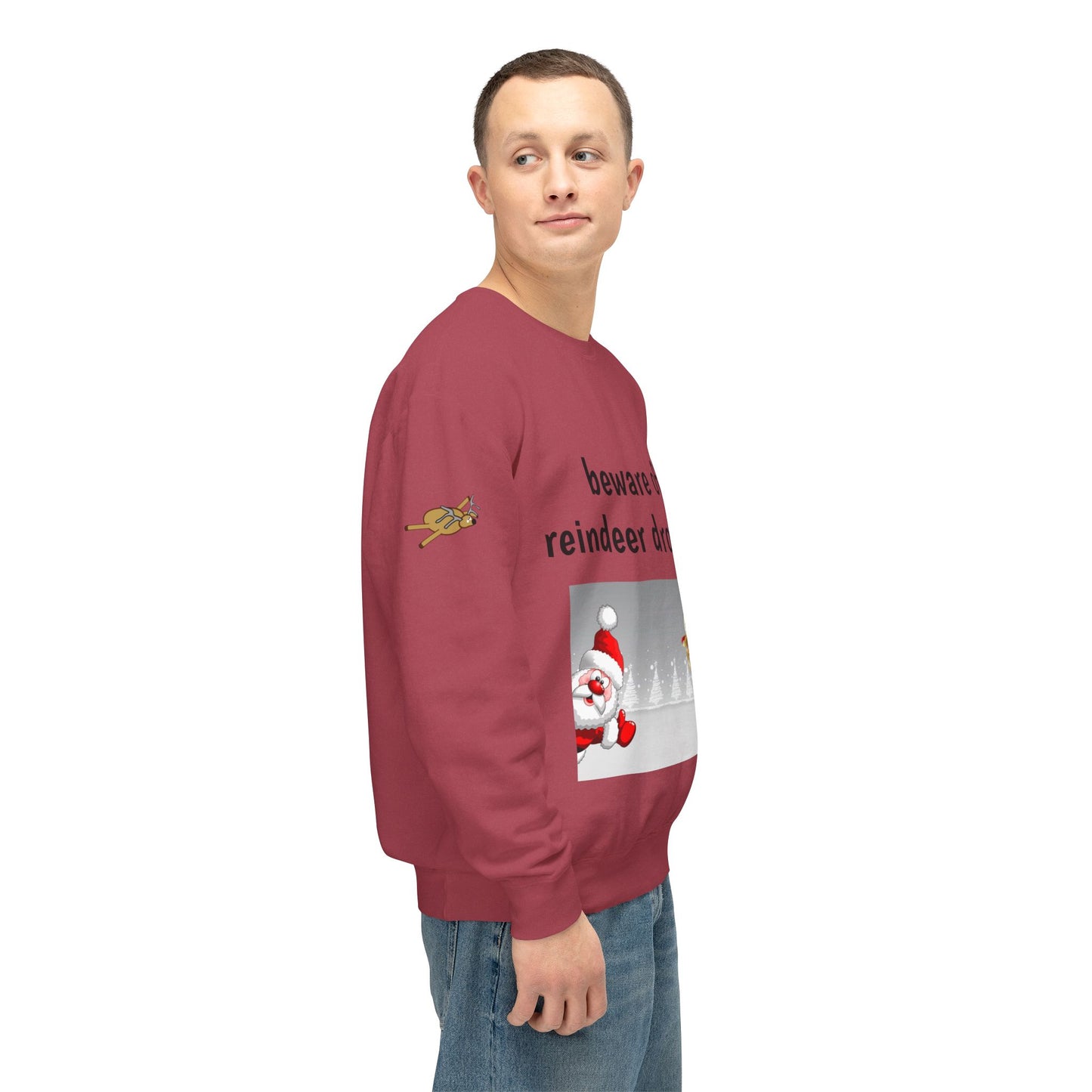 Weihnachtspullover – „Vorsicht vor Rentierkot!“