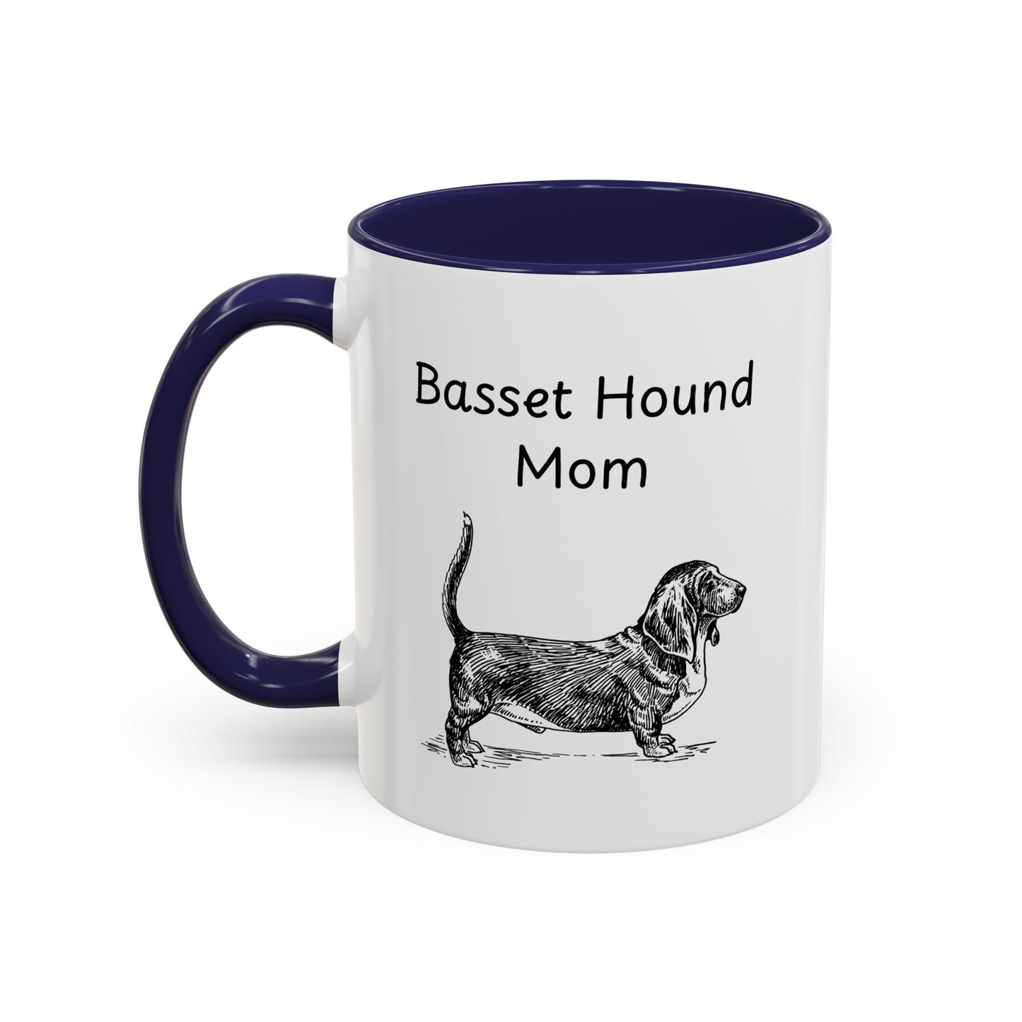 Ceramic Mug - "Basset Hound Mom"