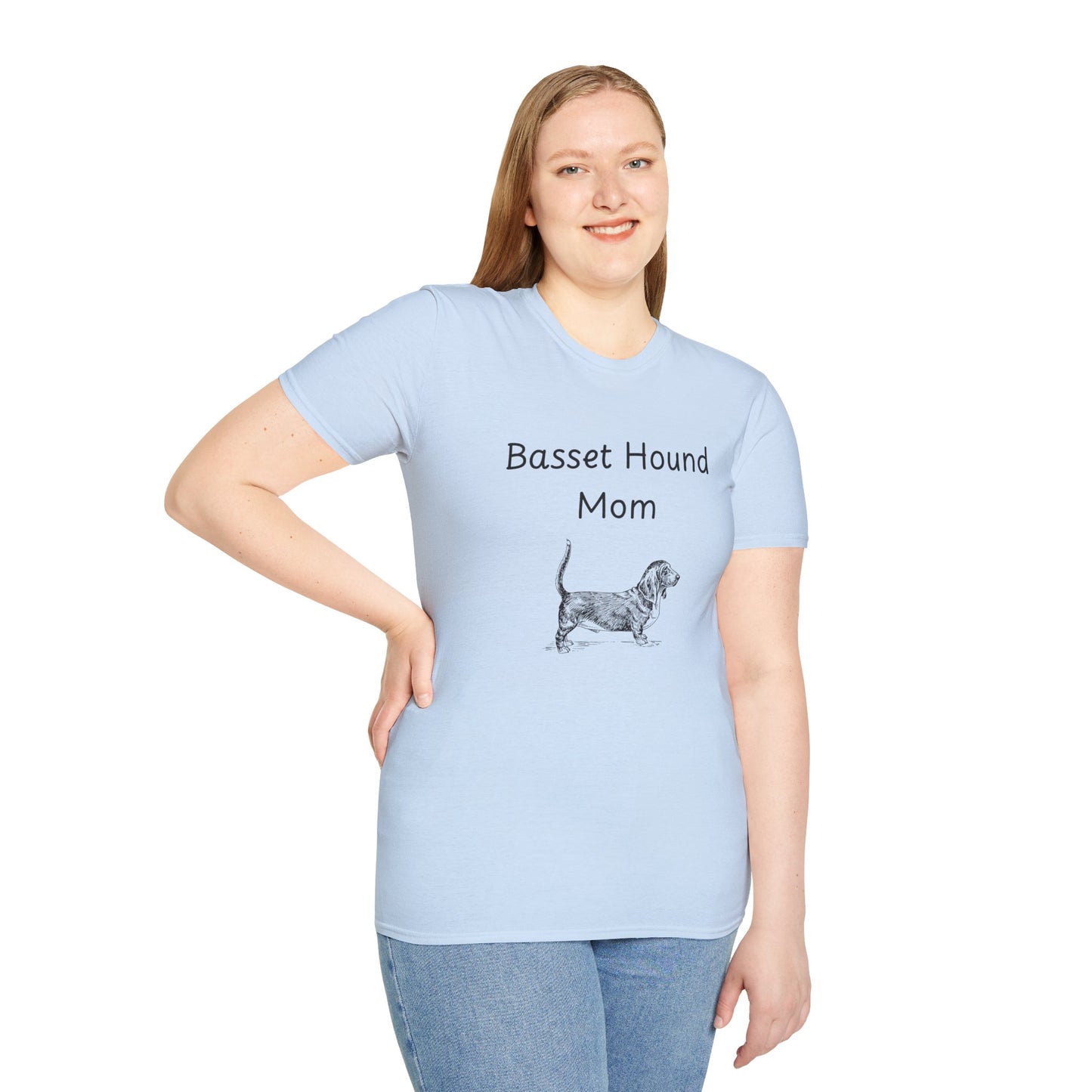 Unisex T-Shirt - "Basset Hound Mom" - Dog Owner Tee