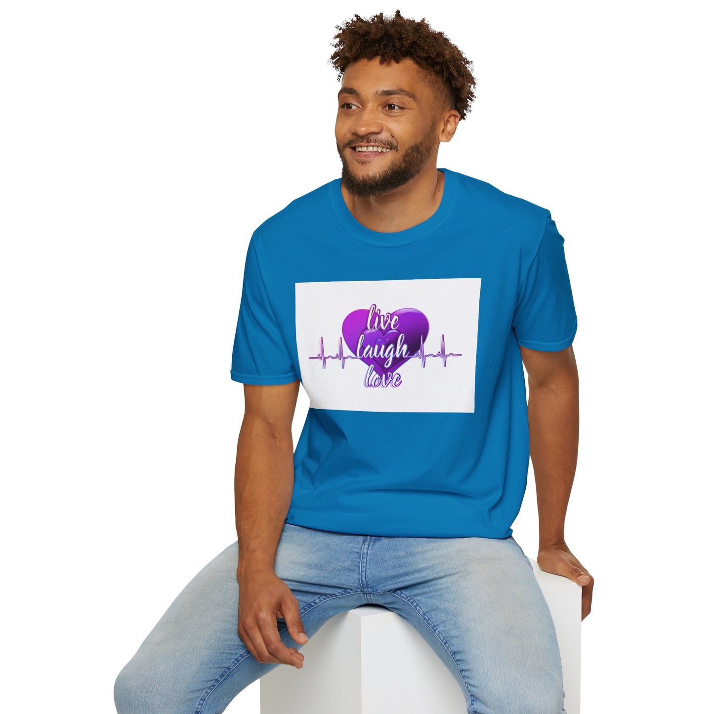 „Lebe, lache, liebe“-T-Shirt – Inspirierendes Grafik-T-Shirt