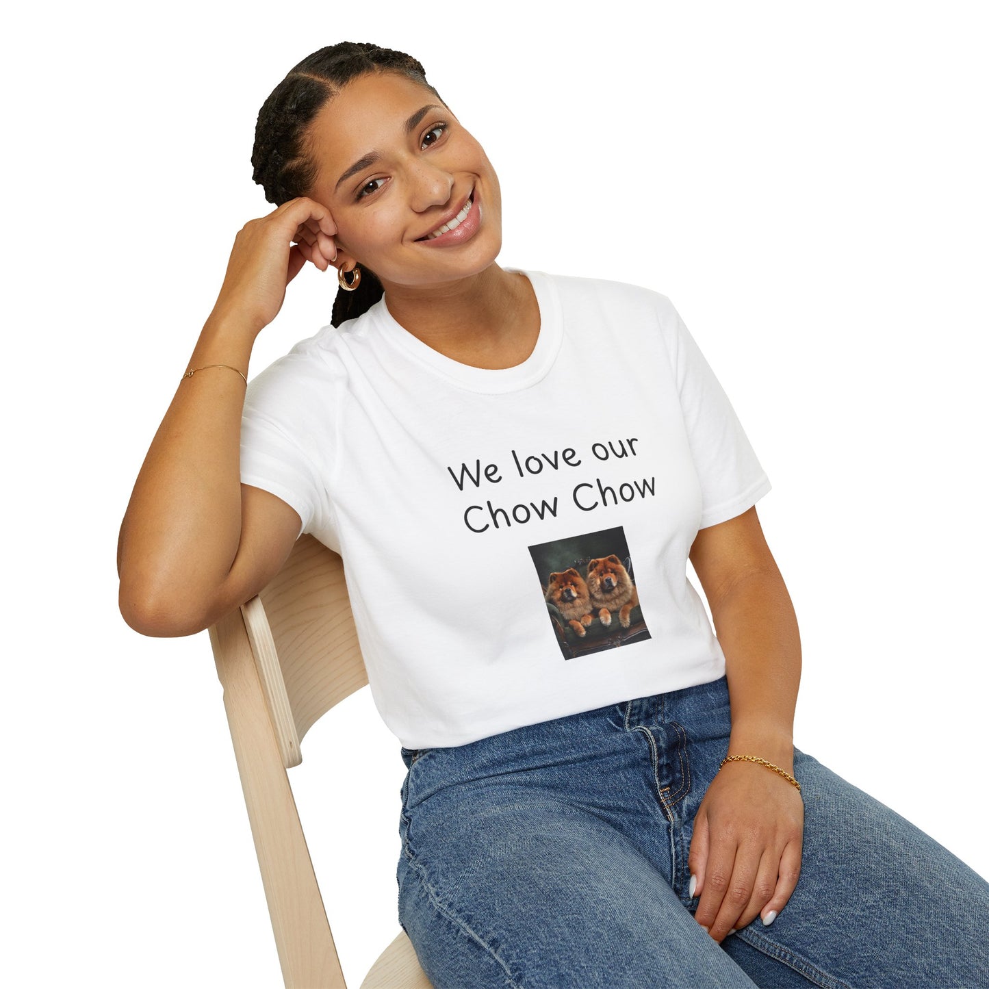Unisex T-hemp - "Ons is lief vir ons Chow Chow" - Honde-eienaar T-hemp