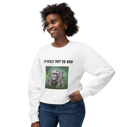 Unisex Lightweight Sweatshirt - Funny Spider Design