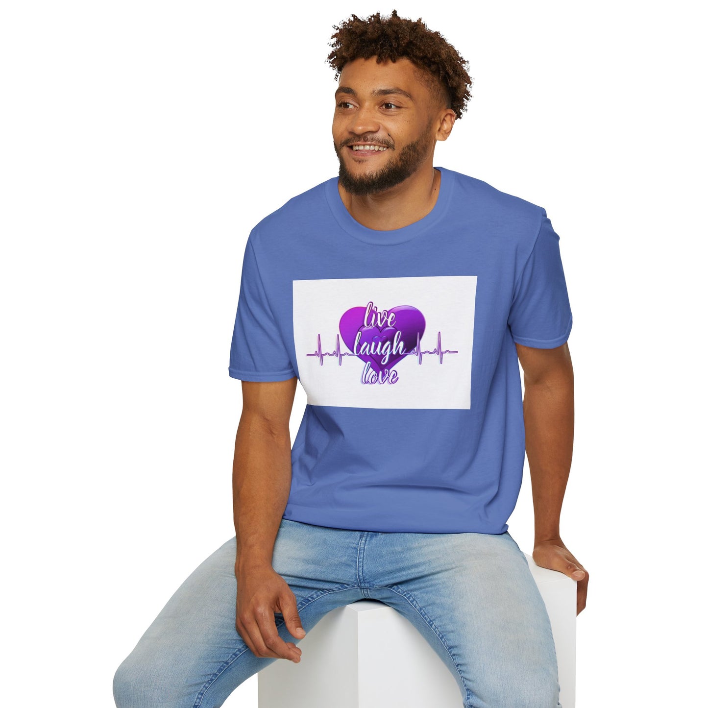 „Lebe, lache, liebe“-T-Shirt – Inspirierendes Grafik-T-Shirt