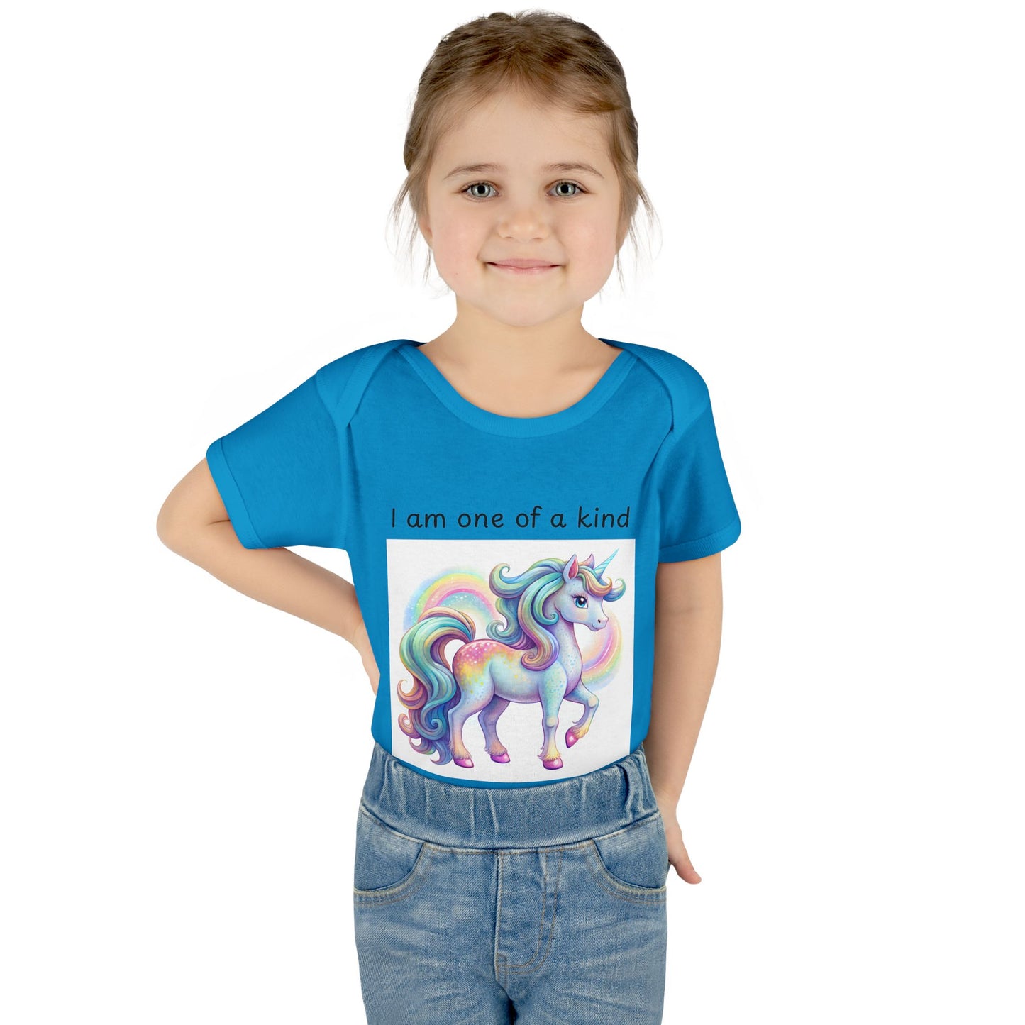 Infant/Toddler Bodysuit -  "I Am One Of A Kind" Unicorn Graphic Design
