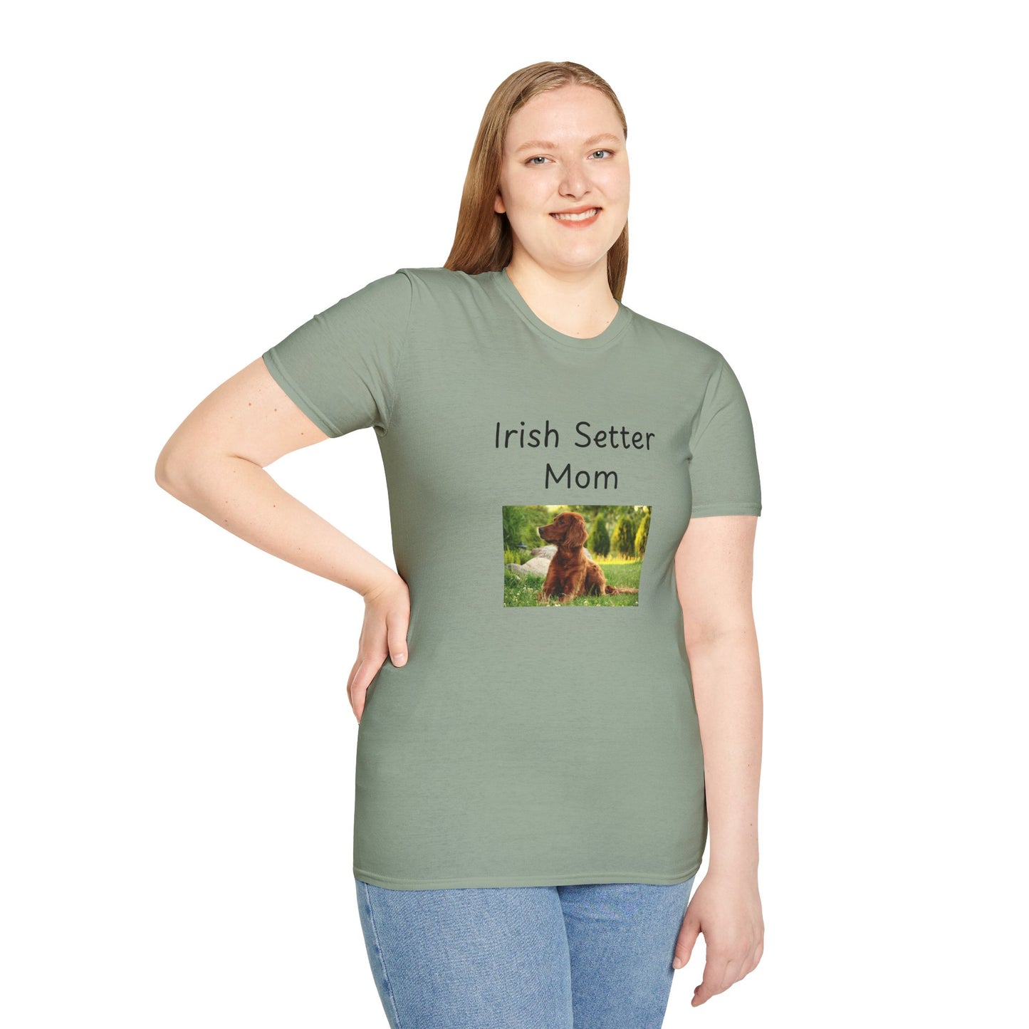 Unisex T-Shirt - "Irish Setter Mom" - Dog Owner Tee
