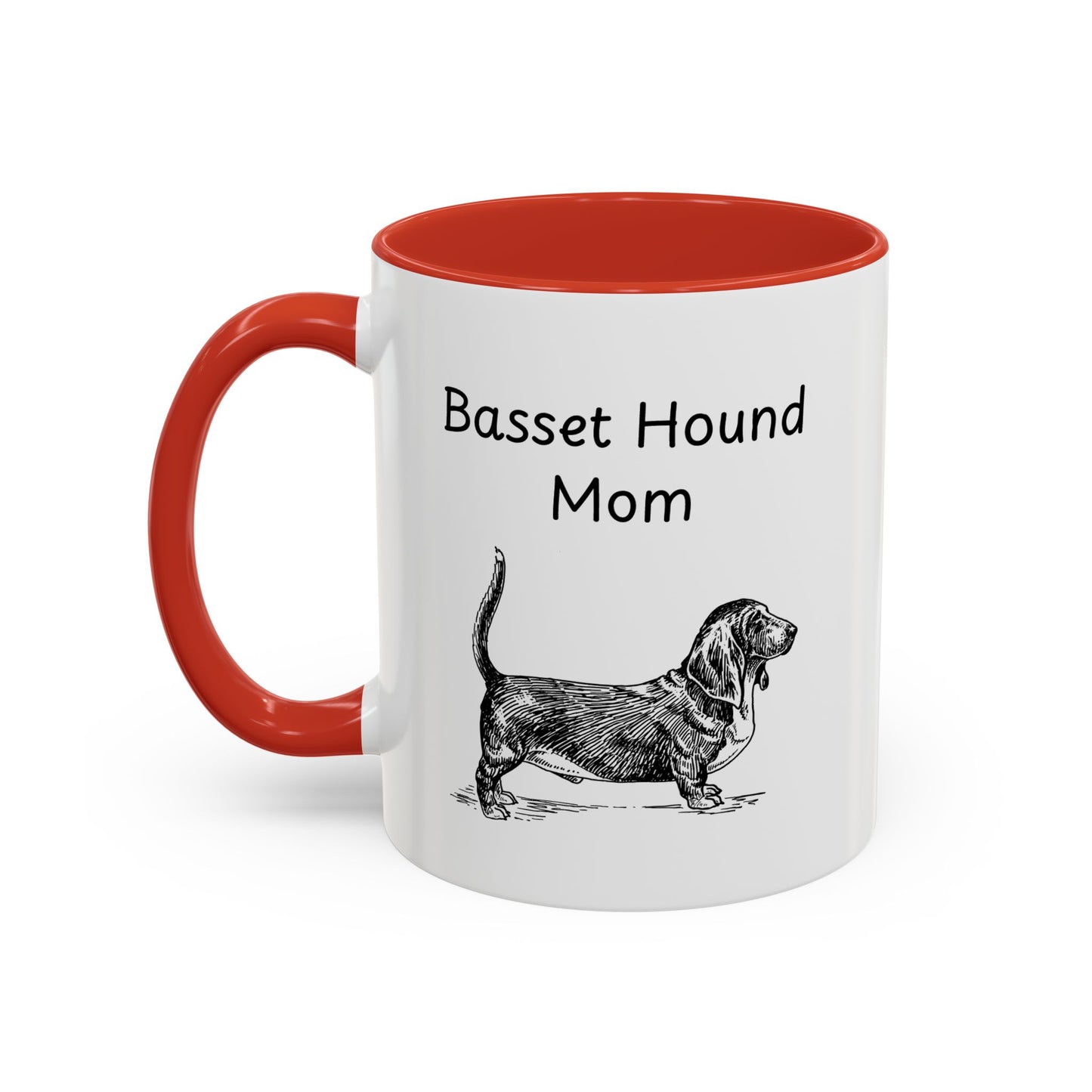 Ceramic Mug - "Basset Hound Mom"